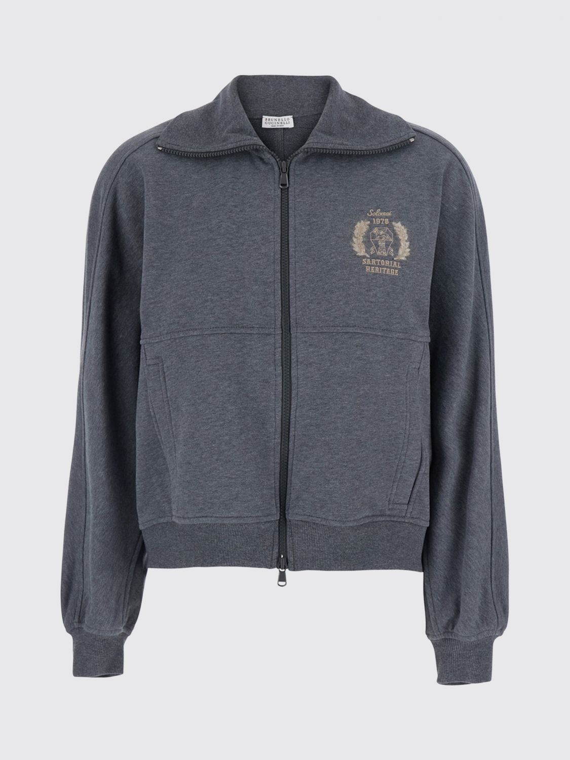 BRUNELLO CUCINELLI PULL: Pull femme Brunello Cucinelli, Gris - Img 2