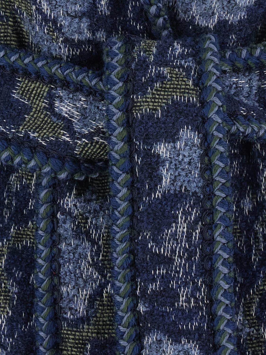 ETRO CHALECO: Chaleco estilo bata Etro de algodón con estampado floral y cinturón, Azul Oscuro - Img 4