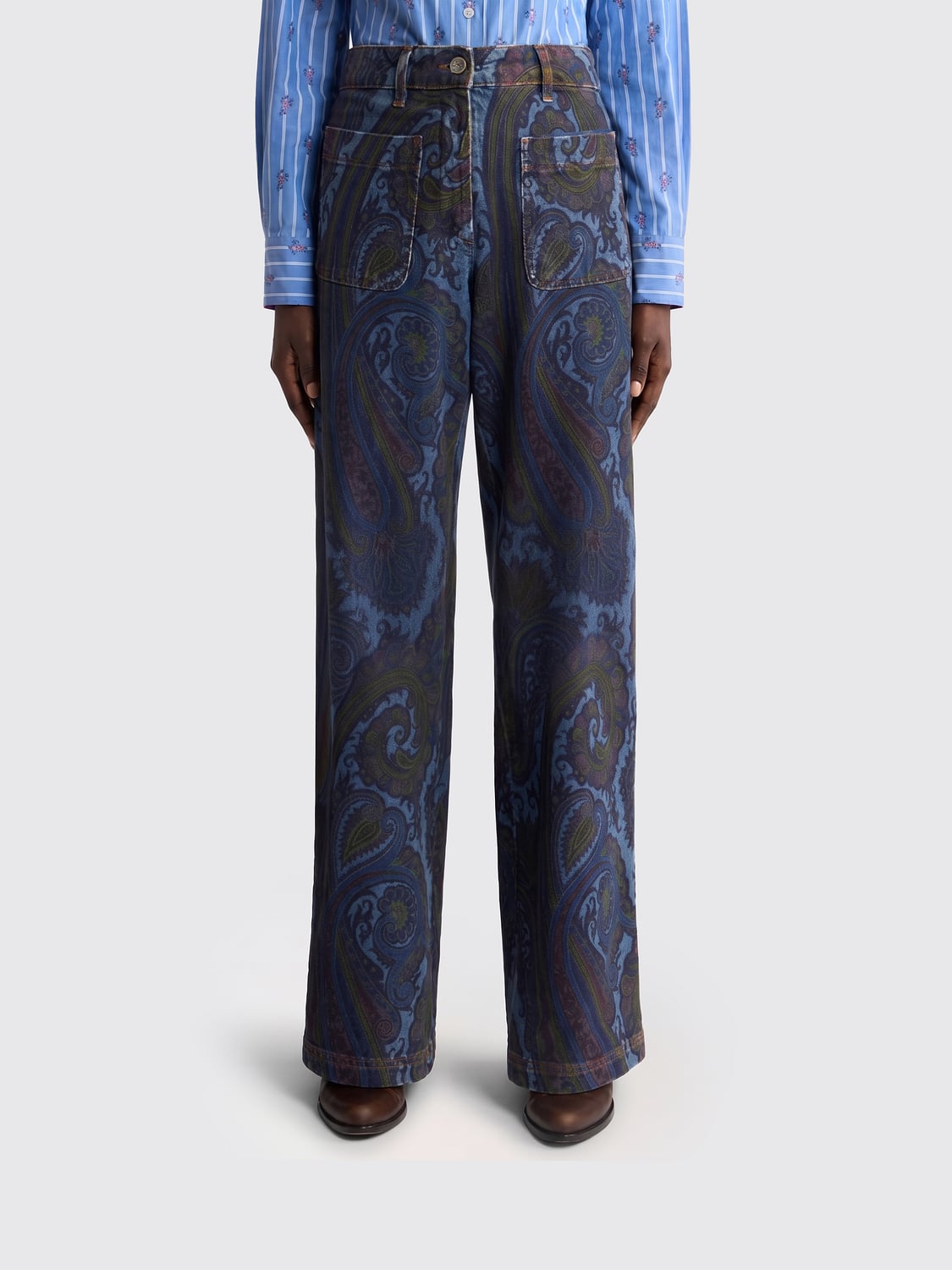ETRO HOSE: Hose damen Etro, Blau - Img 1