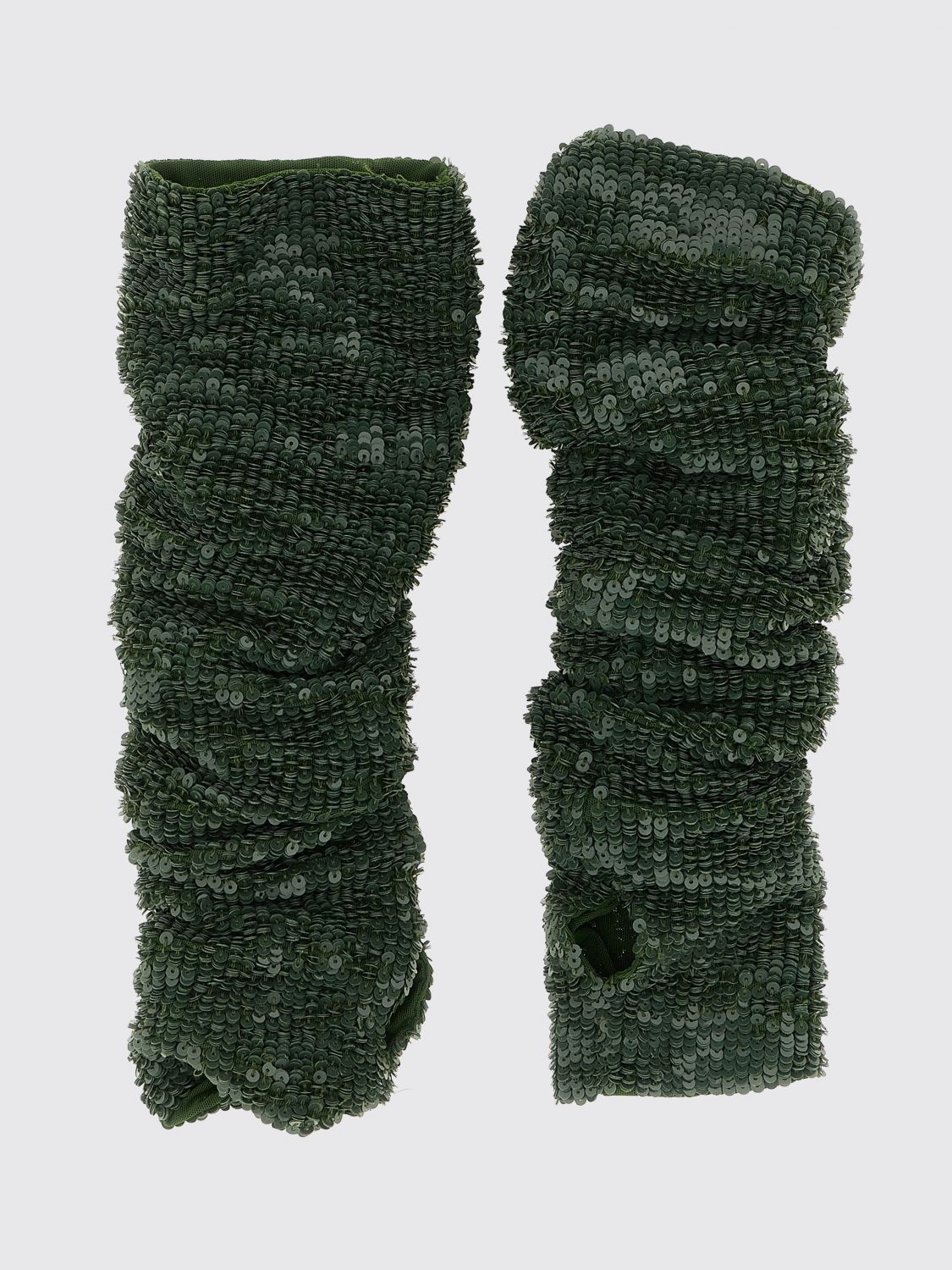 P.A.R.O.S.H. SCIARPA: Sciarpa da sera P.A.R.O.S.H. in poliammide con ricamo di paillettes, Verde - Img 2