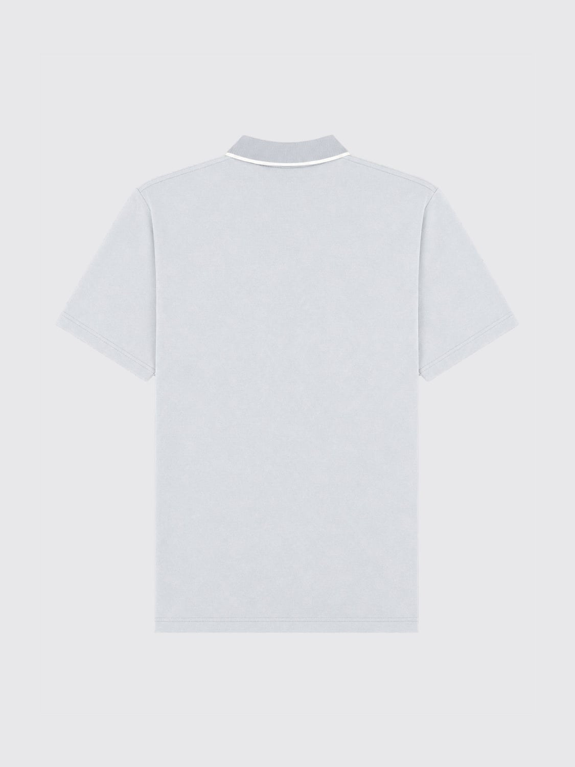 BOSS POLO: Baumwoll-Poloshirt Boss mit Kontrastbesätzen und geripptem Kragen, Grau - Img 3