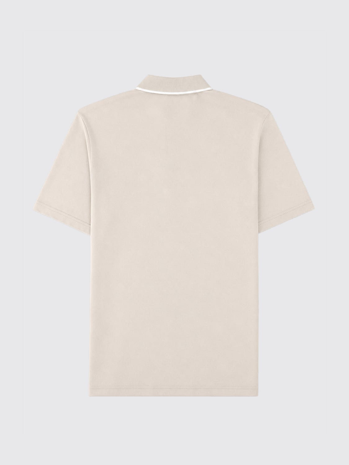 BOSS POLO: Baumwoll-Poloshirt Boss mit Kontrastbesätzen und geripptem Kragen, Beige - Img 3