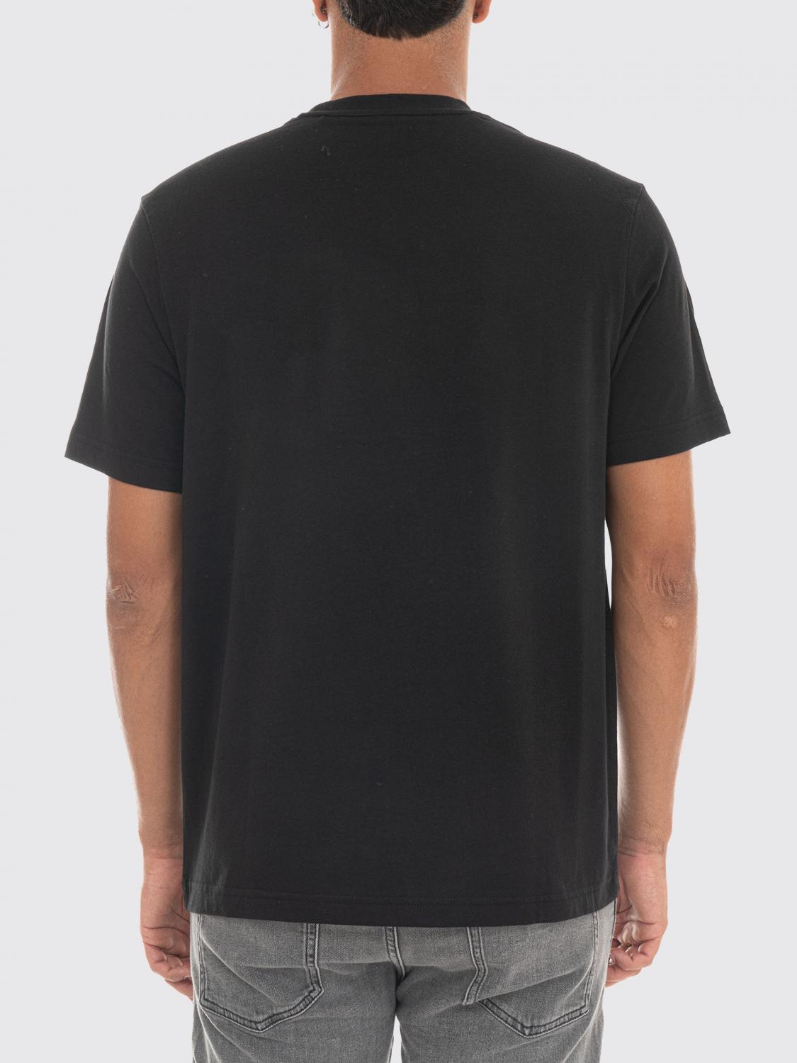 BOSS T-SHIRT: BOSS Crew-Neck Cotton T-Shirt with Tone-on-Tone Logo, Black - Img 2
