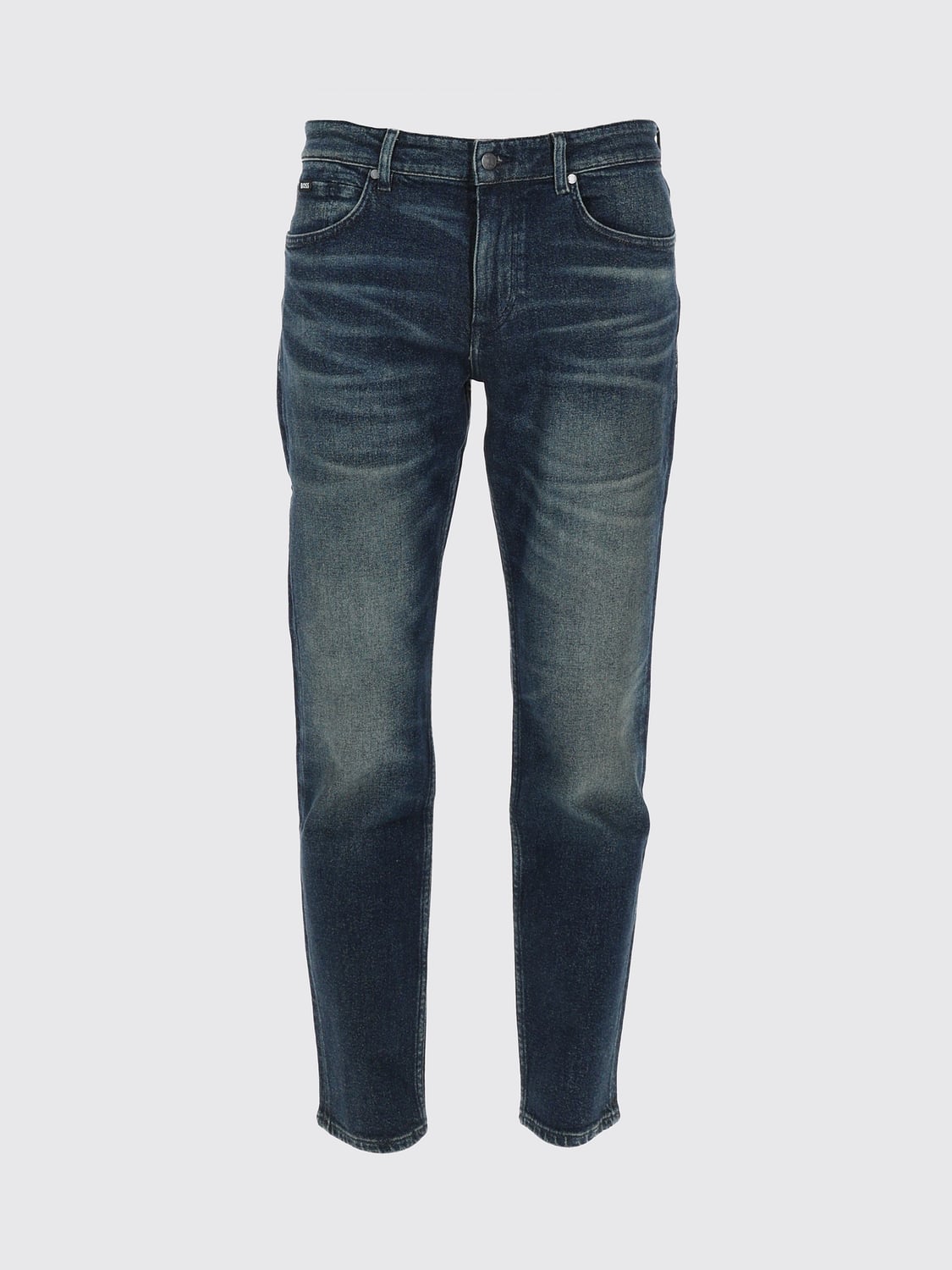 BOSS JEANS: Boss Straight Fit Mid-Rise 5-Pocket Denim Jeans, Blue - Img 2