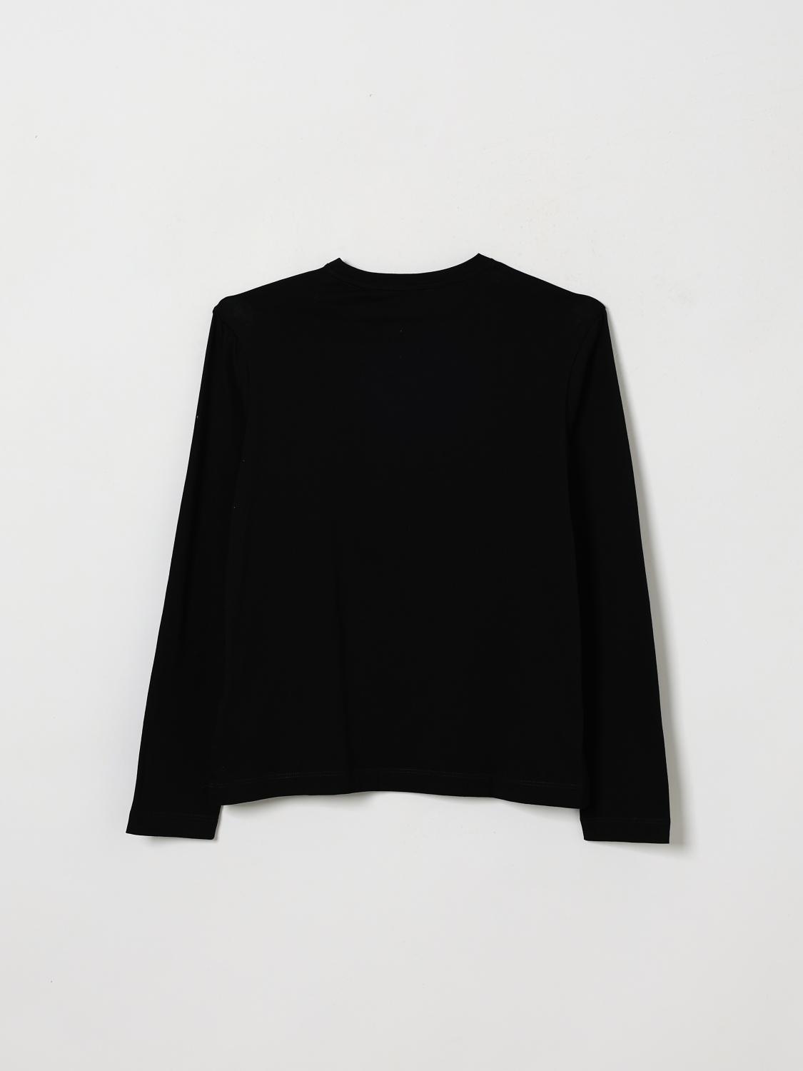 GIVENCHY T-SHIRT: Givenchy Baby Boy's Long-Sleeved Cotton T-Shirt with Logo Print, Black - Img 2