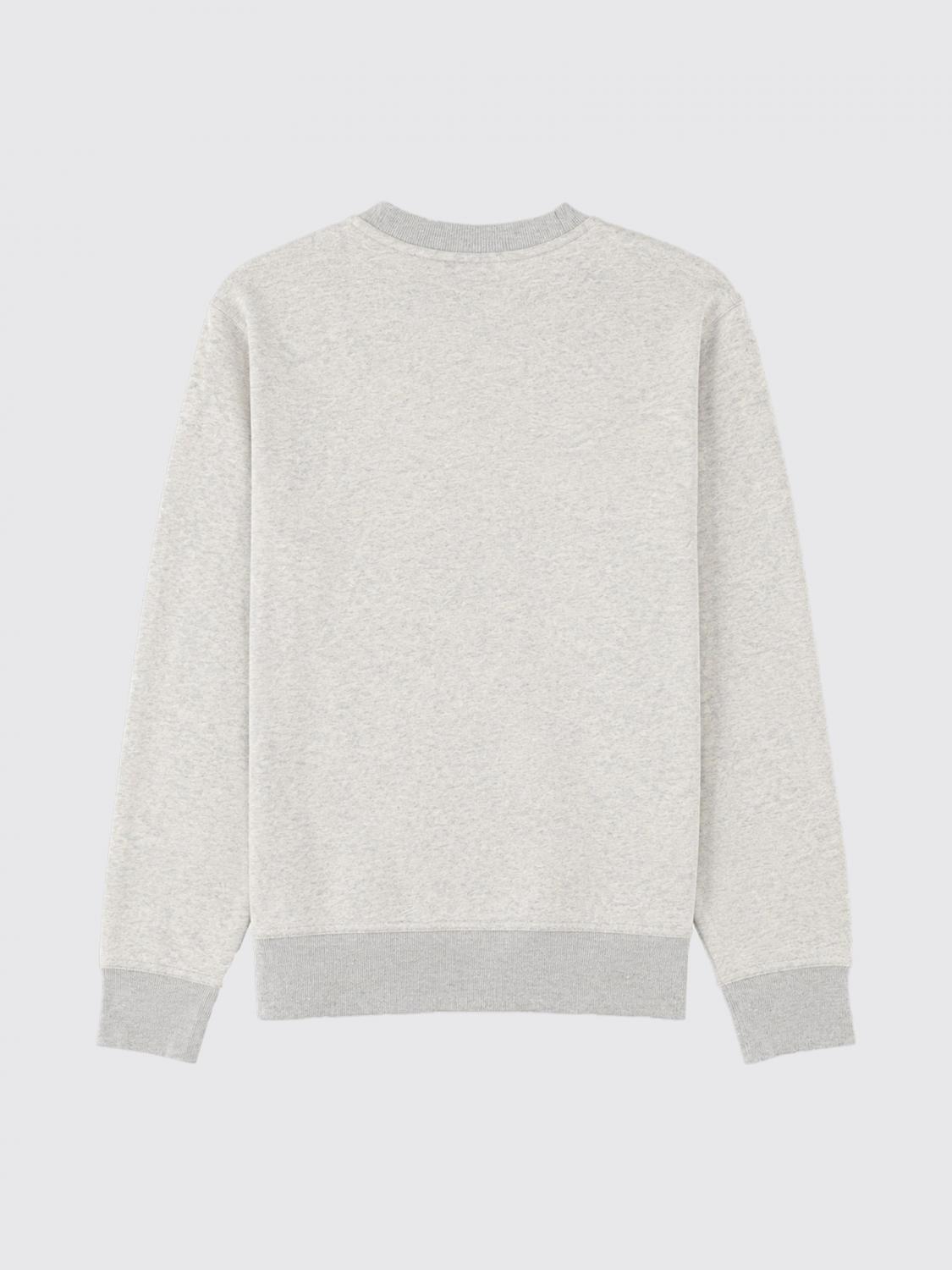 BOSS SWEATSHIRT: BOSS Rundhals-Sweatshirt aus Baumwolle mit Ton-in-Ton-Logo, Grau - Img 3