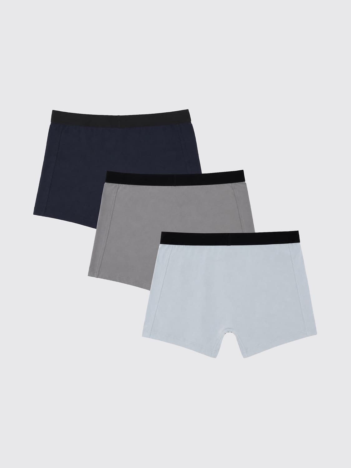 BOSS UNDERWEAR: Set of 3 BOSS Cotton Trunks with Contrast Logo Waistband, Blue - Img 2