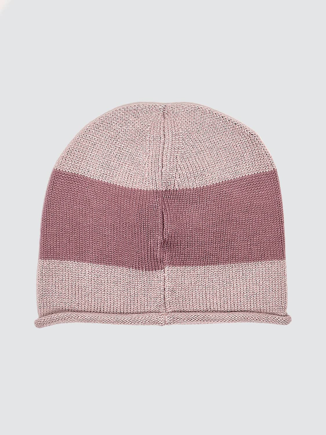 LIU JO HAT: Girl's Viscose Blend Knit Beanie Liu Jo with Rhinestone Logo Detail, Lilac - Img 2
