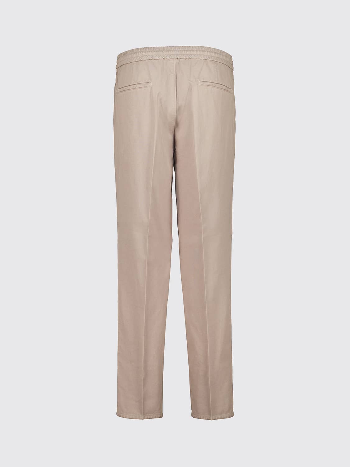 BRUNELLO CUCINELLI HOSE: Slim-Fit-Hose aus Baumwolle von Brunello Cucinelli mit Bundfalten und Kordelzug, Beige - Img 3