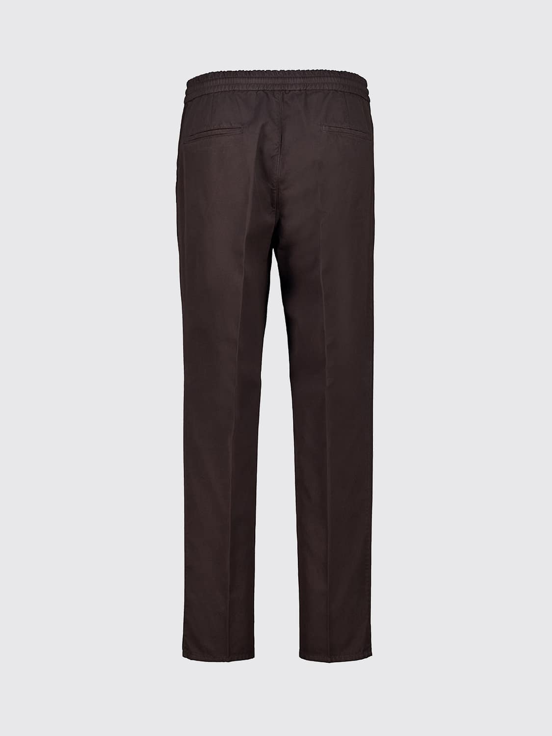 BRUNELLO CUCINELLI HOSE: Slim-Fit-Hose aus Baumwolle von Brunello Cucinelli mit Bundfalten und Kordelzug, Braun - Img 3