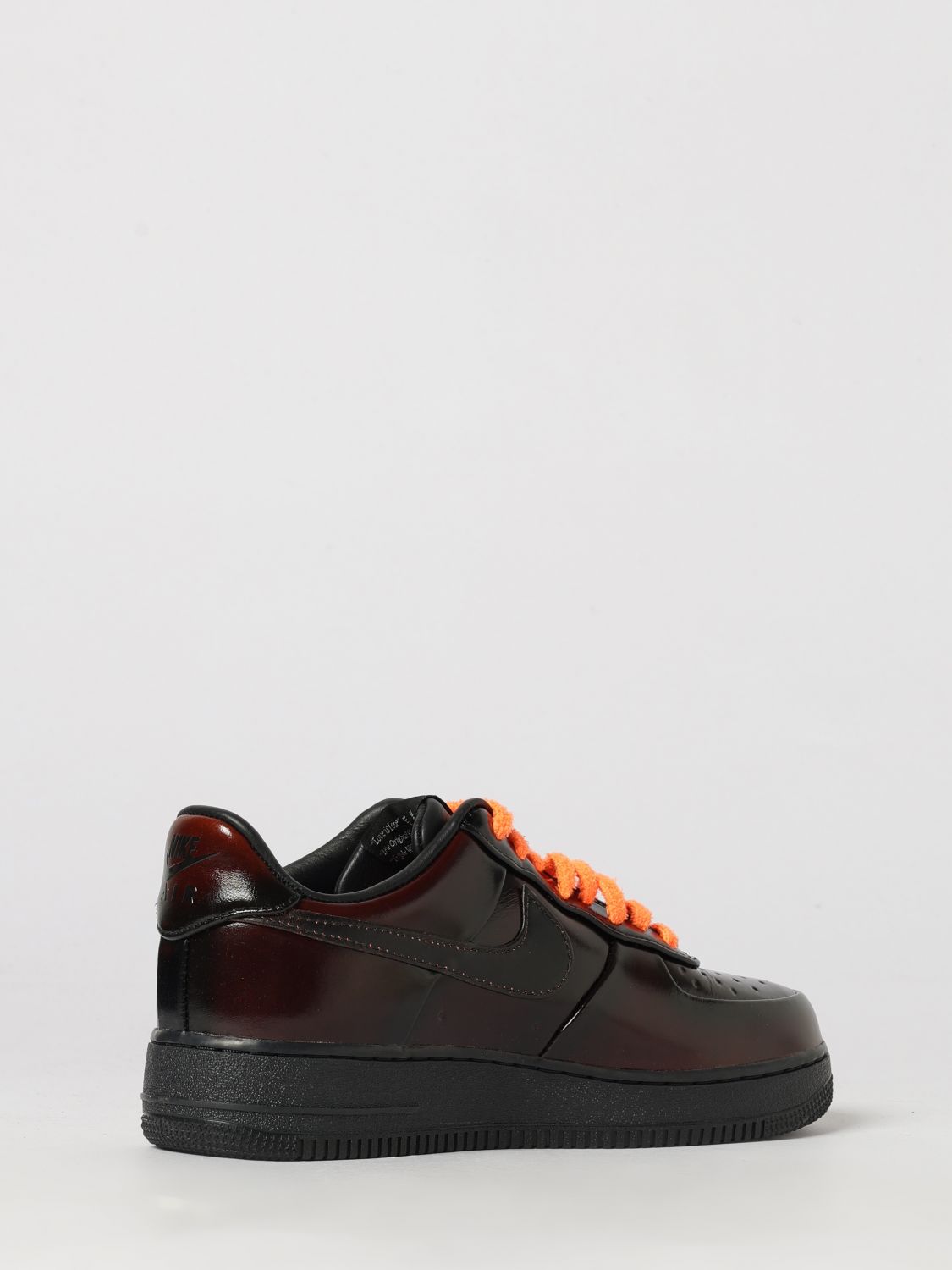 NIKE SNEAKERS: Nike Air Force 1 '07 Leather Trainers with Iconic Swoosh Logo and Perforated Toe, Black - Img 3