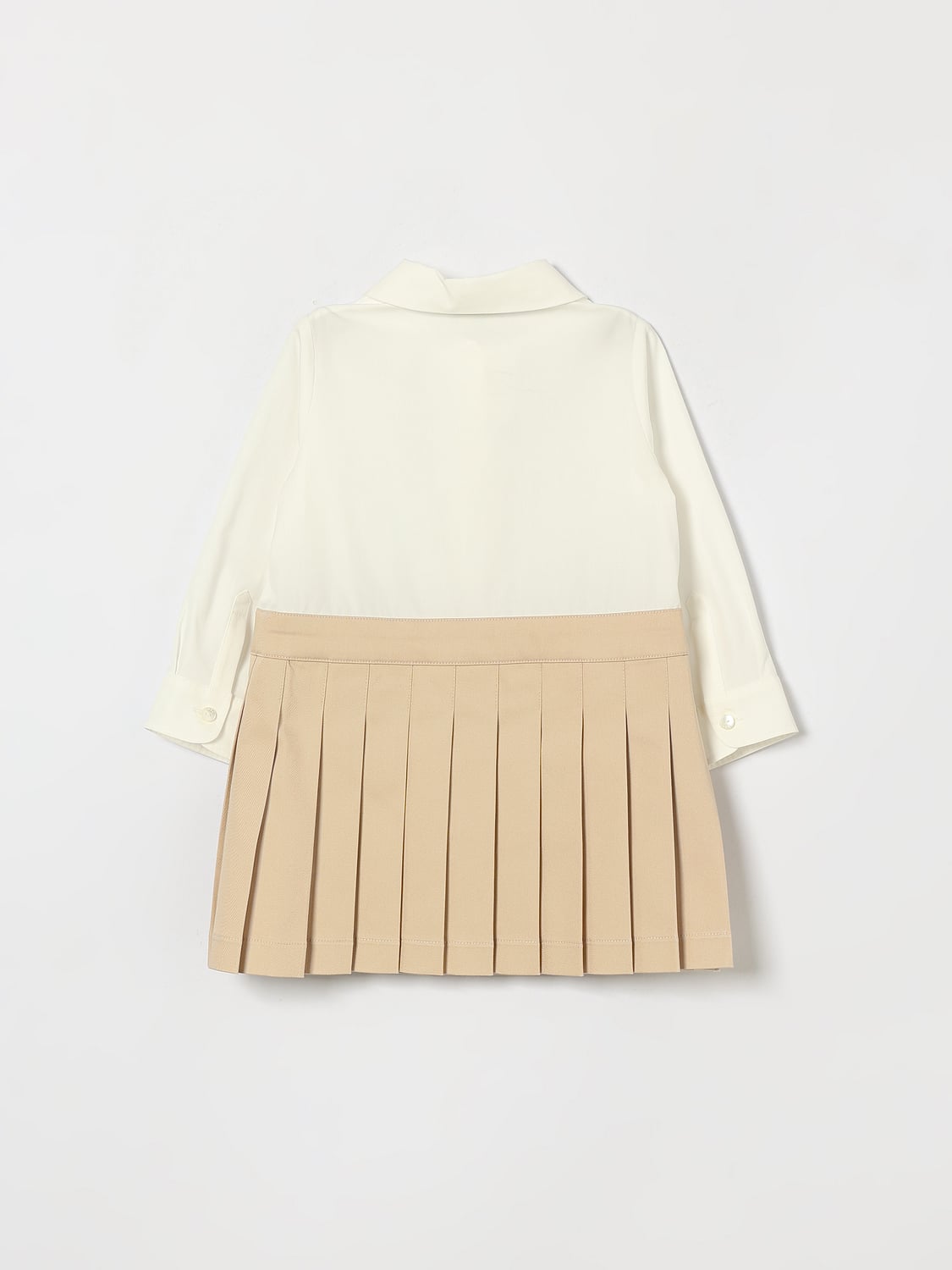 FENDI ROMPER: Fendi Girl's Cotton-Blend Dress with Peter Pan Collar and Ruffles, Violet - Img 2
