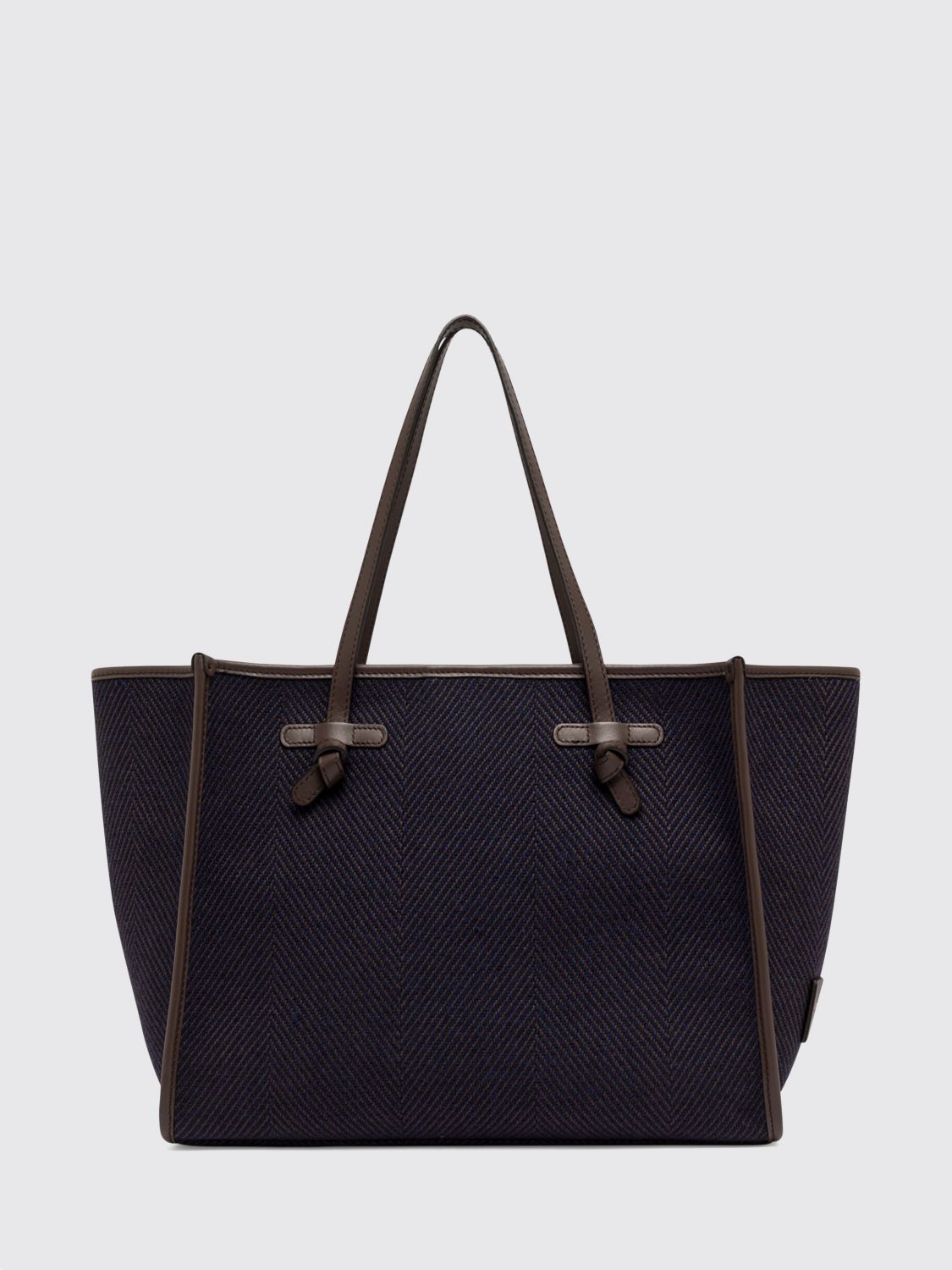 GIANNI CHIARINI BORSA A SPALLA: Borsa a spalla Marcella Gianni Chiarini in misto lana con motivo chevron, Blue Navy - Img 2