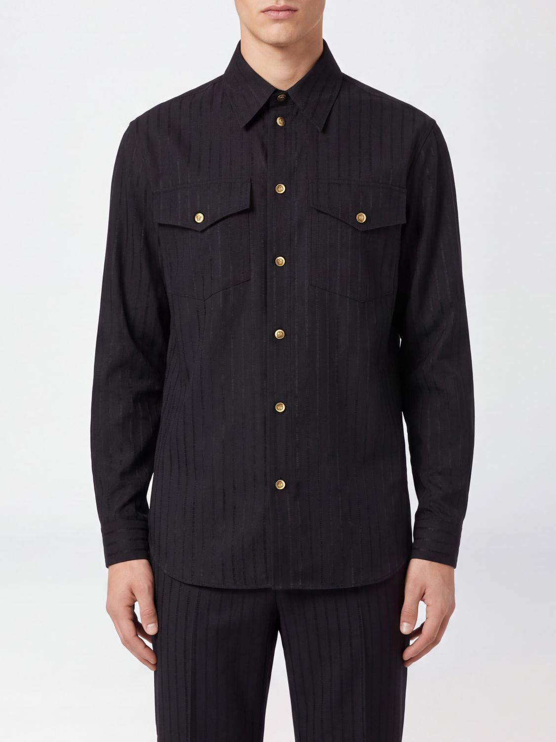 VERSACE HEMD: Hemd herren Versace, Schwarz - Img 1