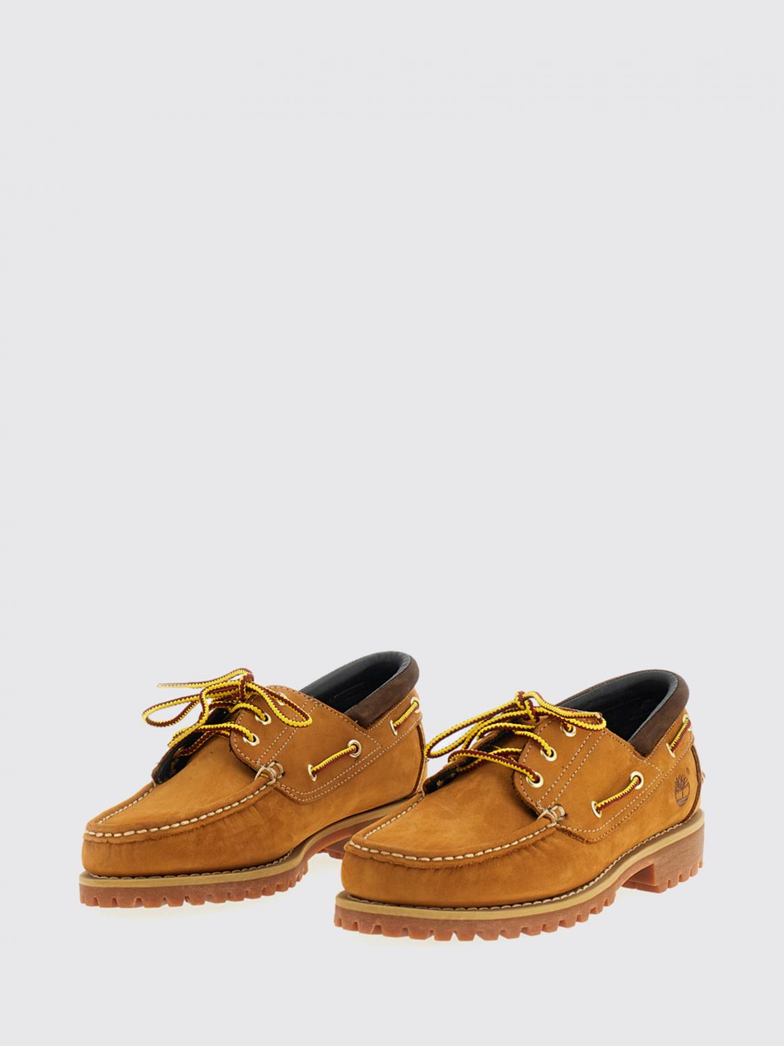 TIMBERLAND MOKASSINS: Authentic 3 Eye Classic Bootsschuhe Timberland aus Nubuk, Braun - Img 2