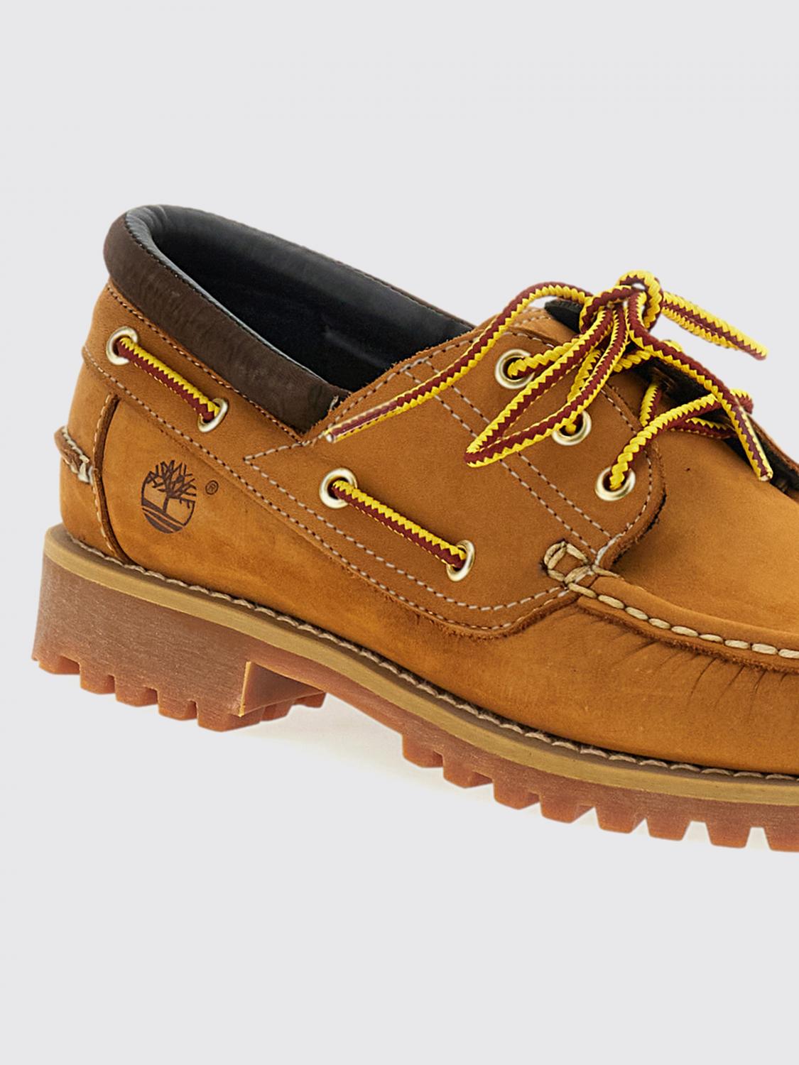 TIMBERLAND MOKASSINS: Authentic 3 Eye Classic Bootsschuhe Timberland aus Nubuk, Braun - Img 4