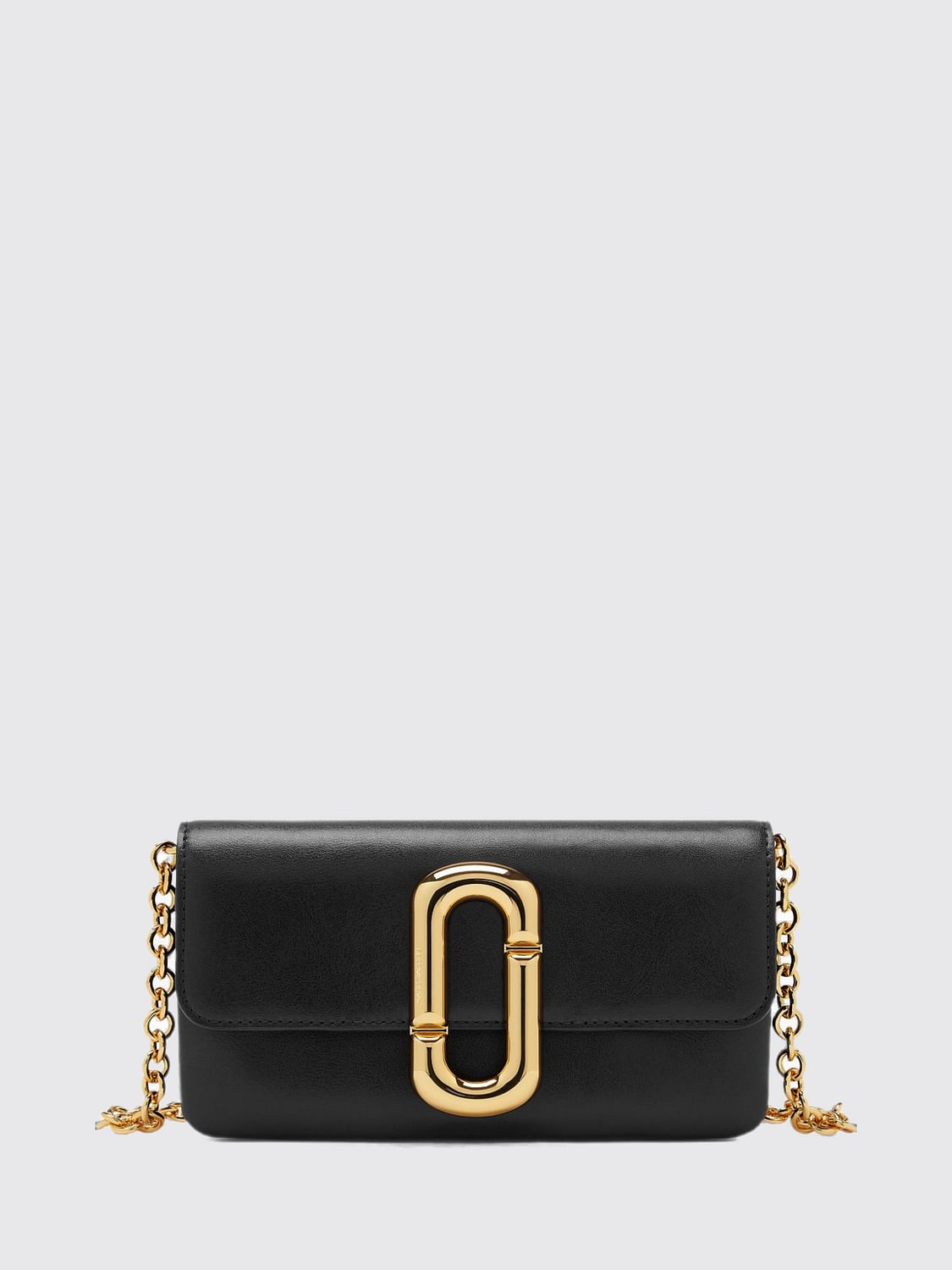 MARC JACOBS MINITASCHE: Marc Jacobs Scene Wallet on Chain aus glattem Kalbsleder, Schwarz - Img 1