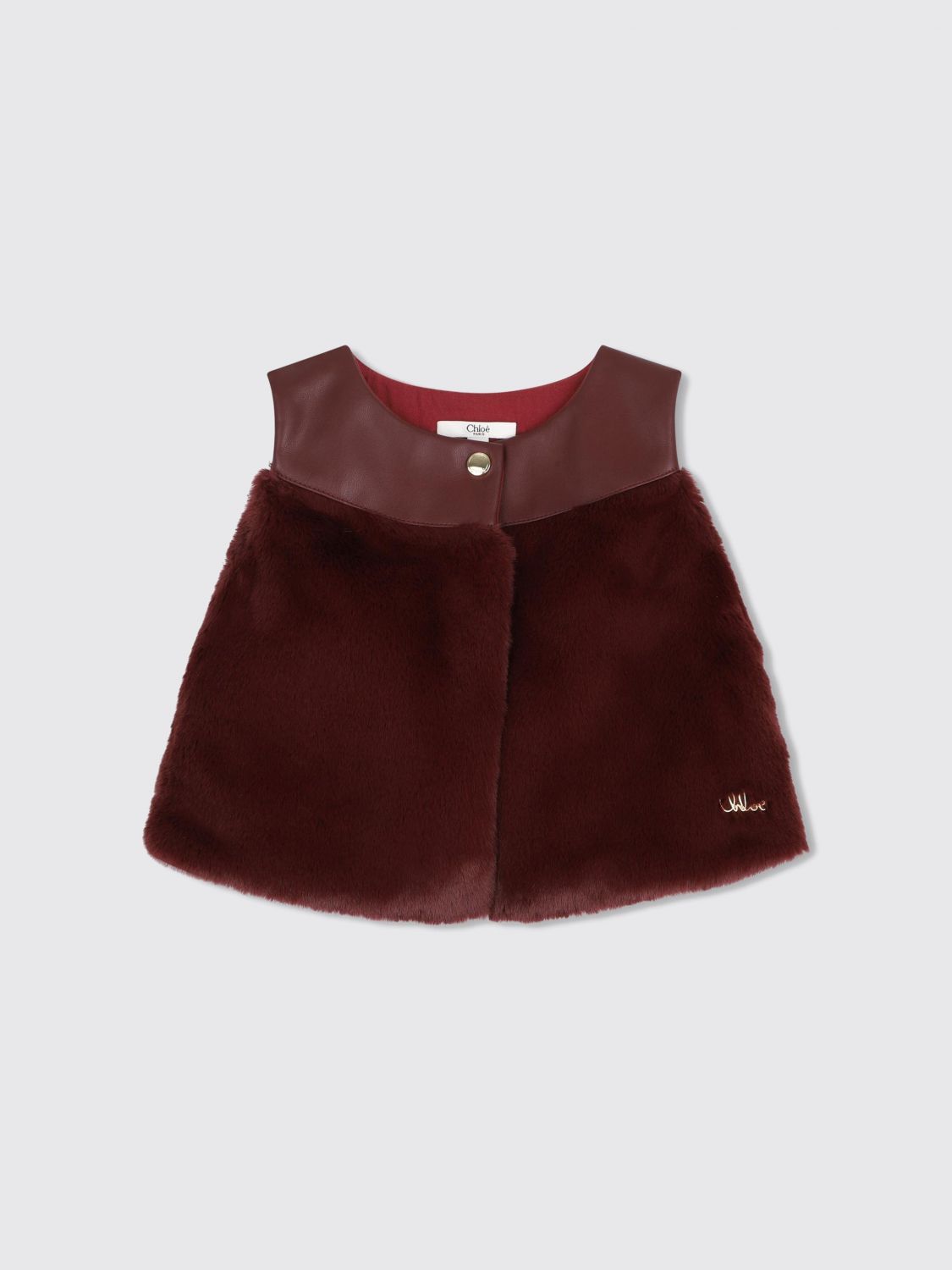 CHLOÉ JACKET: Jacket kids ChloÉ, Burgundy - Img 1