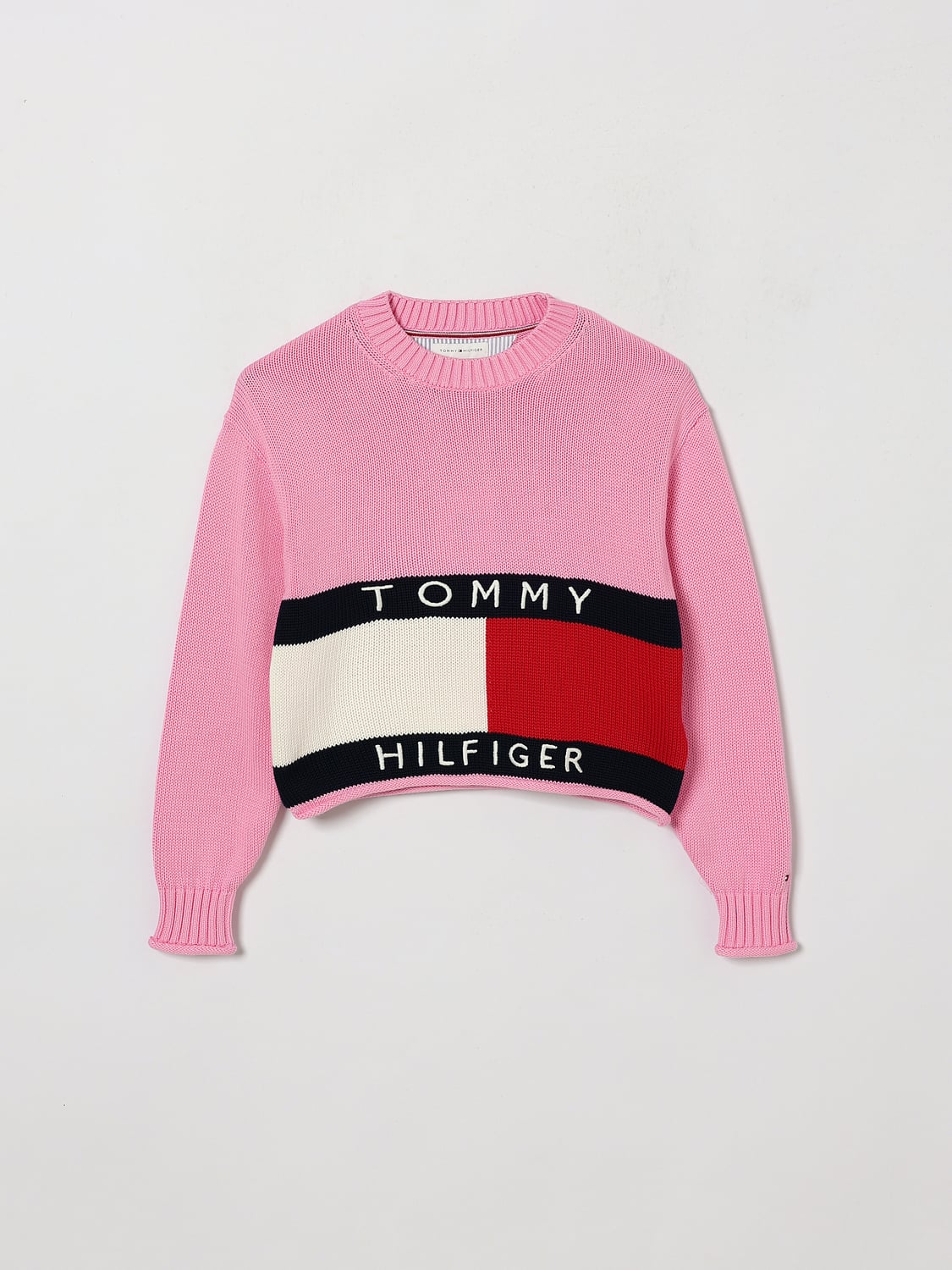 TOMMY HILFIGER PULLOVER: Pullover kinder Tommy Hilfiger, Pink - Img 1