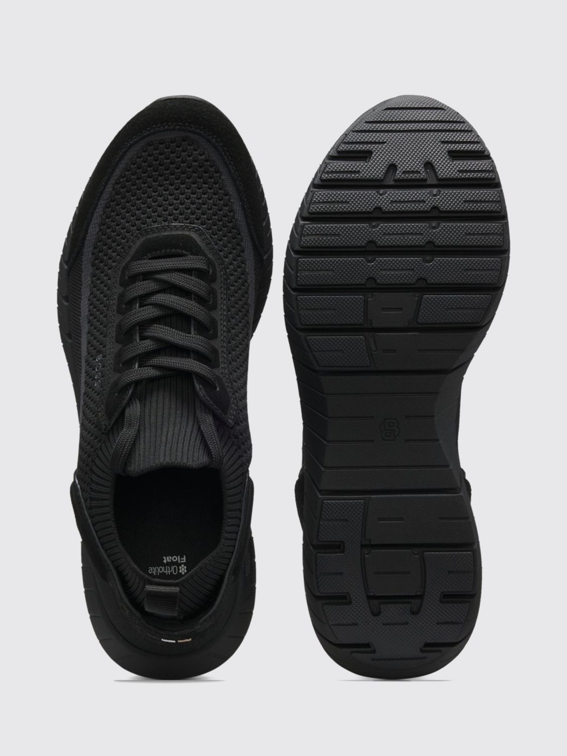BOSS SNEAKERS: BOSS Motion Knit and Suede Sneakers with Rubber Sole, Black - Img 4