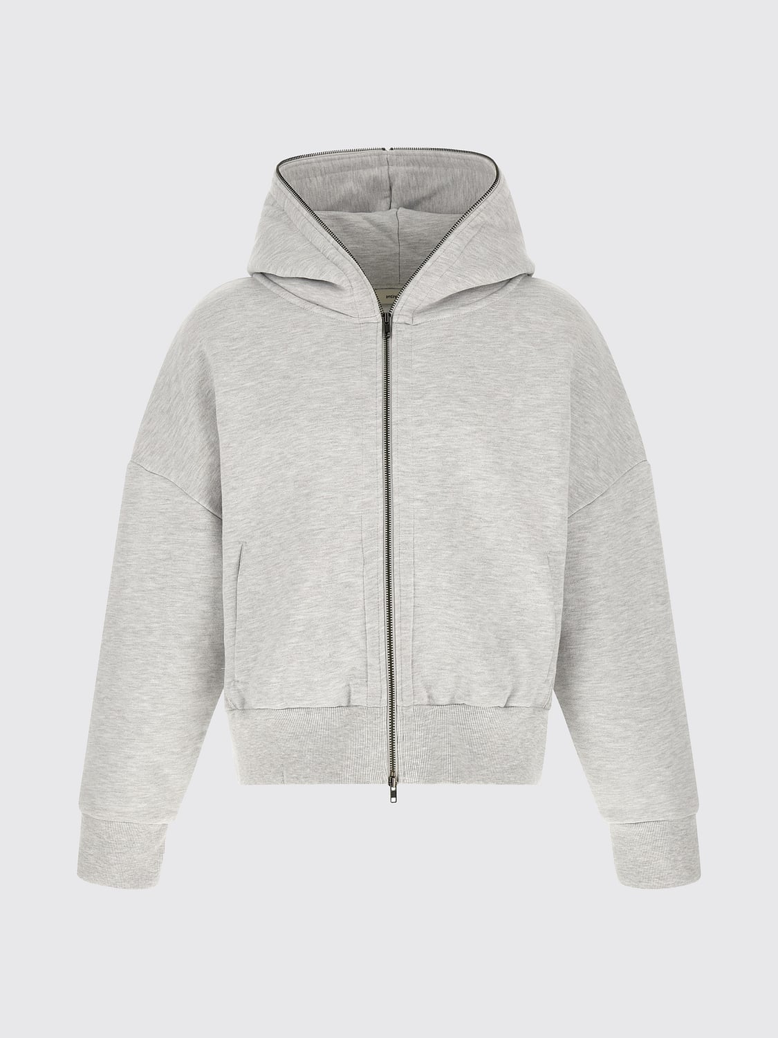ENTIRE STUDIOS SWEATSHIRT: Entire Studios Zipped Cotton Hoodie with Dropped Shoulders and Slit Pockets, Grey - Img 2