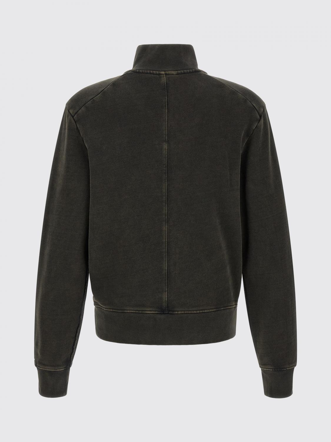 ENTIRE STUDIOS SWEATSHIRT: Crewneck Cotton Sweatshirt with Partial Buttoning ENTIRE STUDIOS, Black 1 - Img 3