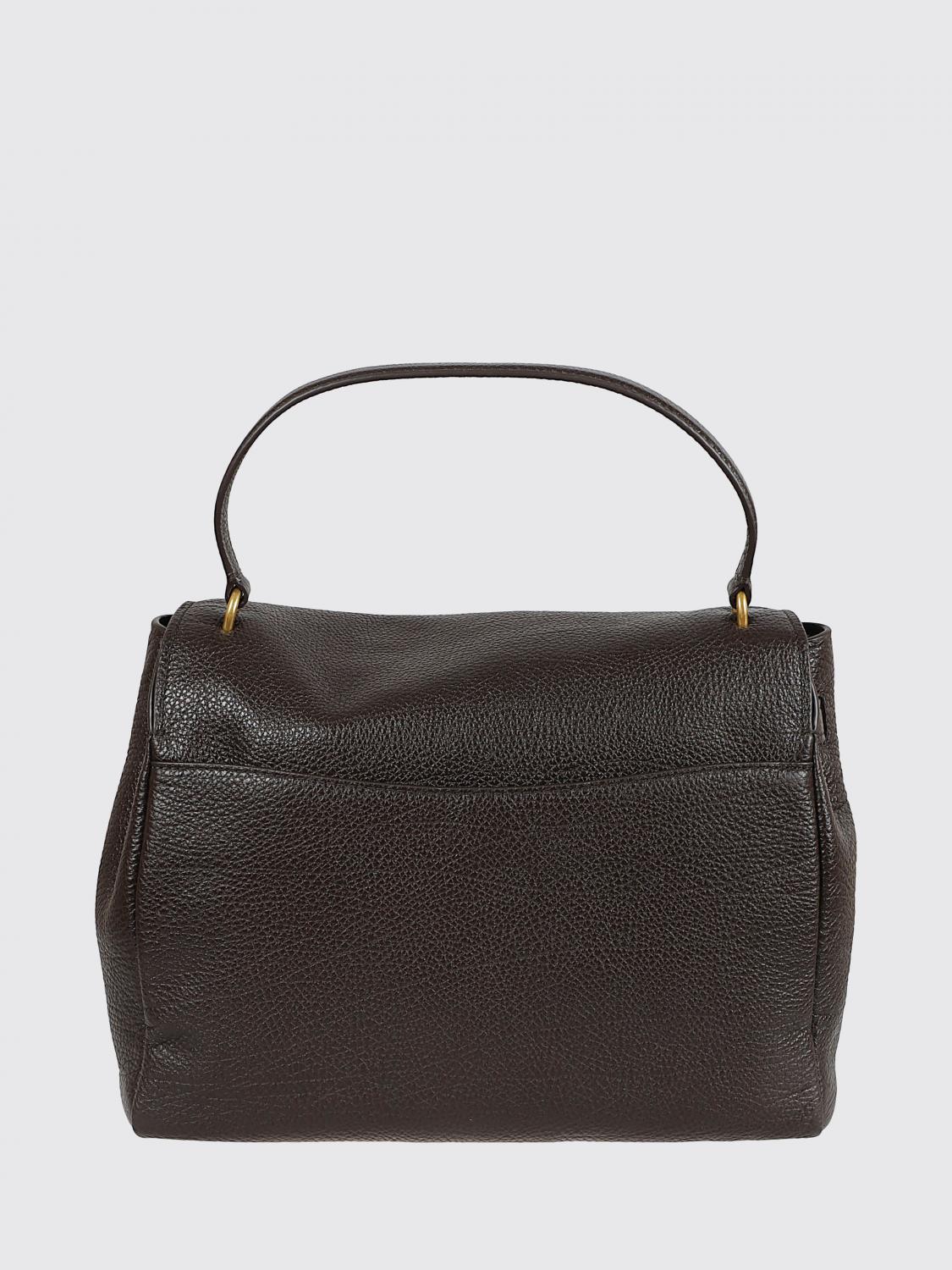 MICHAEL KORS BORSA A MANO: Borsa a mano Hamilton Michael Kors grande in pelle a grana con lucchetto, Marrone - Img 2