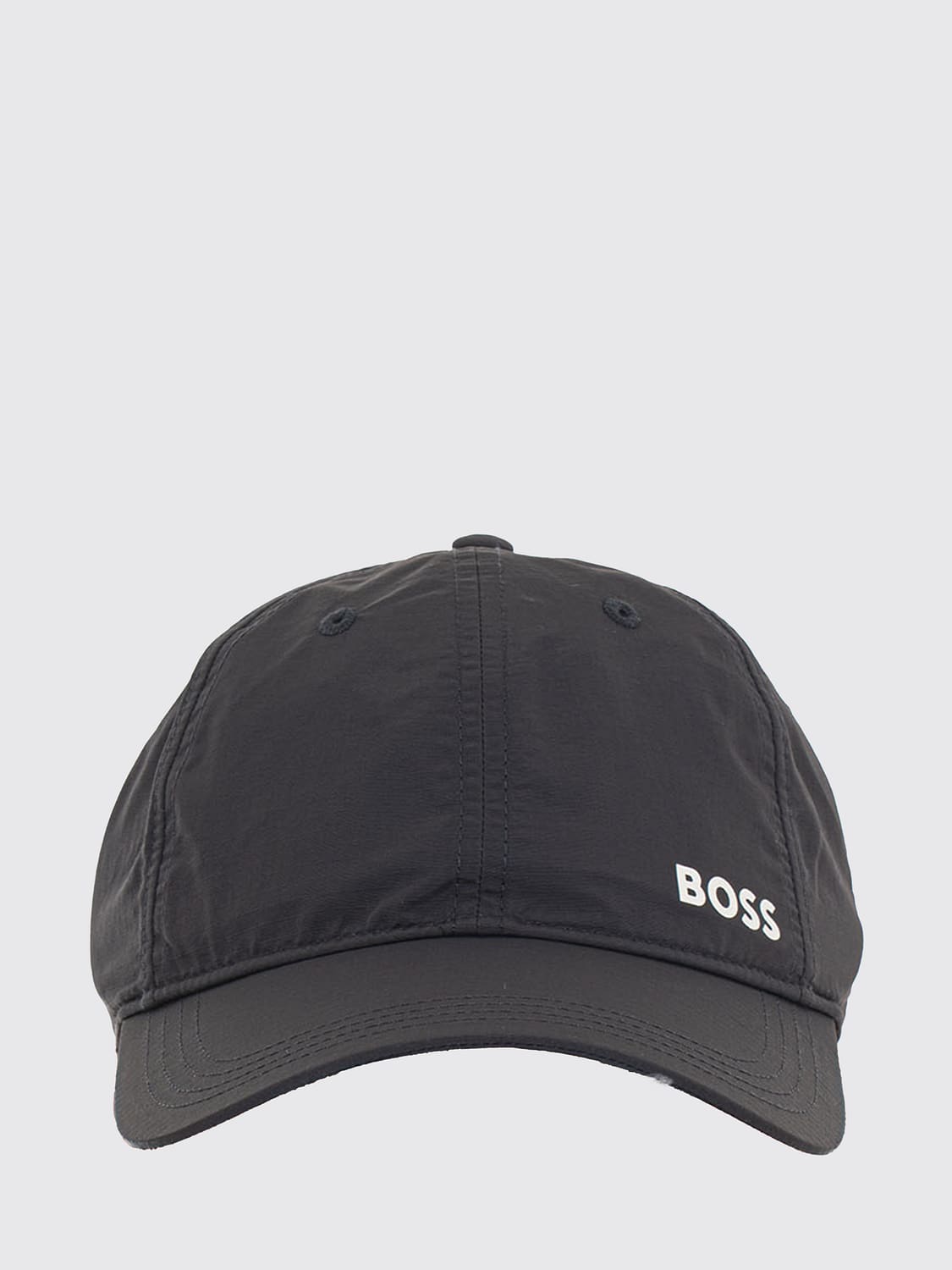 BOSS HAT: Technical Fabric Baseball Cap Boss with Contrast Logo and Adjustable Strap, Blue - Img 1