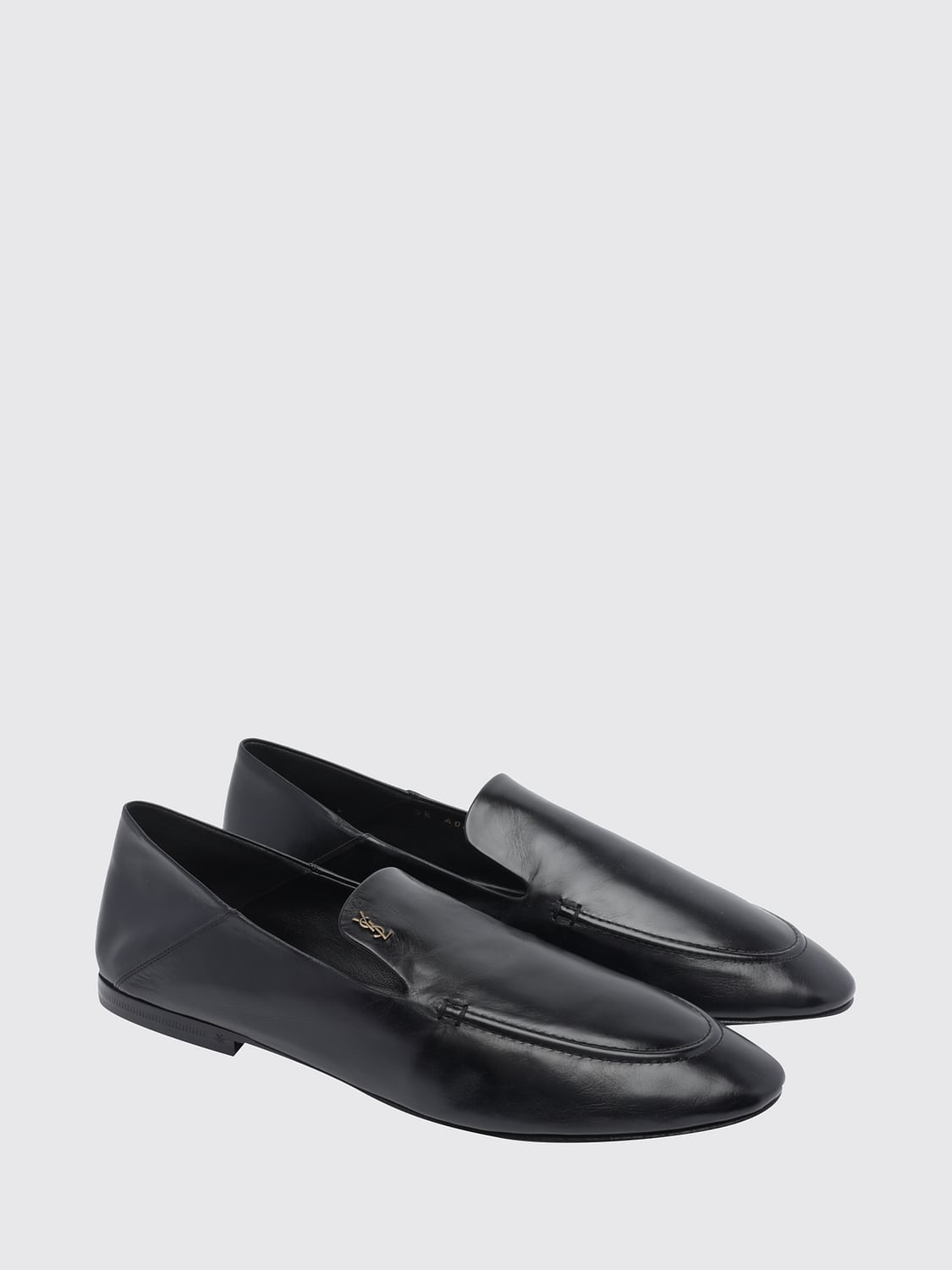 SAINT LAURENT LOAFERS: Saint Laurent Alain Smooth Calfskin Loafers with YSL Monogram, Black - Img 2