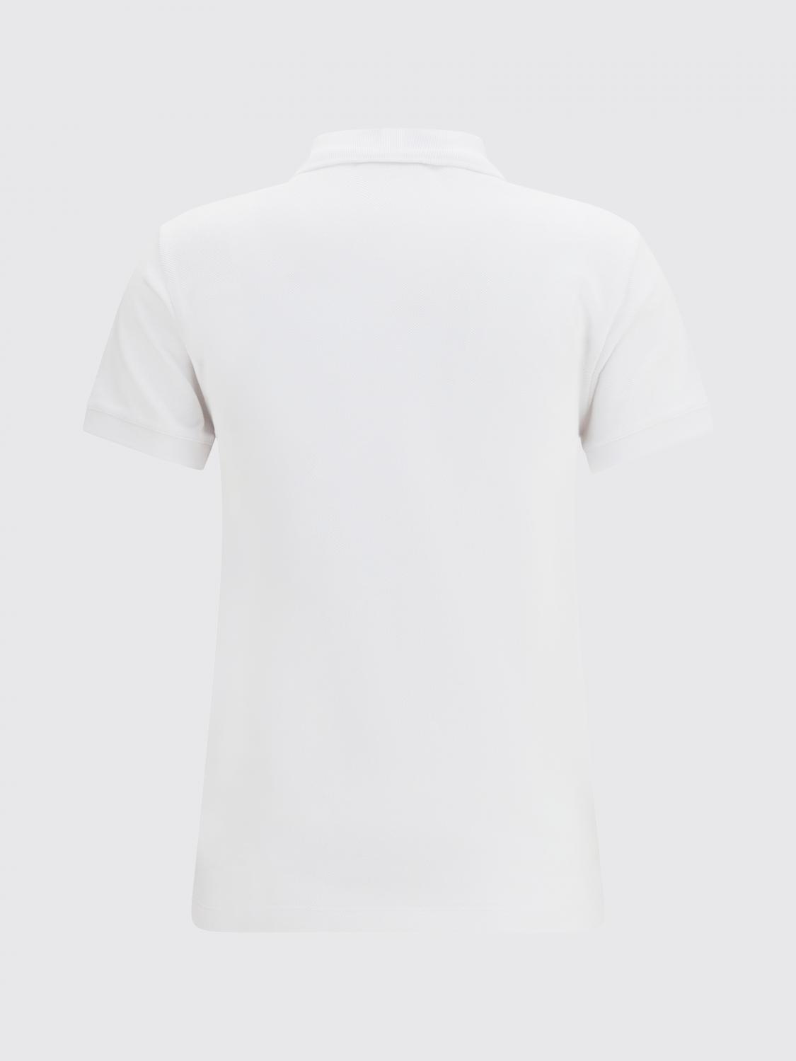 MAISON KITSUNÉ POLO: Polo Maison Kitsuné de algodón orgánico con parche del logo Chillax Fox, Blanco - Img 3