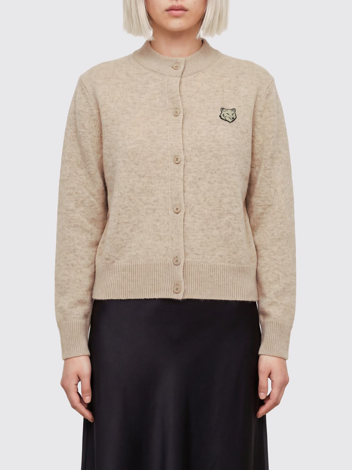 MAISON KITSUNÉ PULLOVER: Pullover damen Maison KitsunÉ, Beige - Img 1