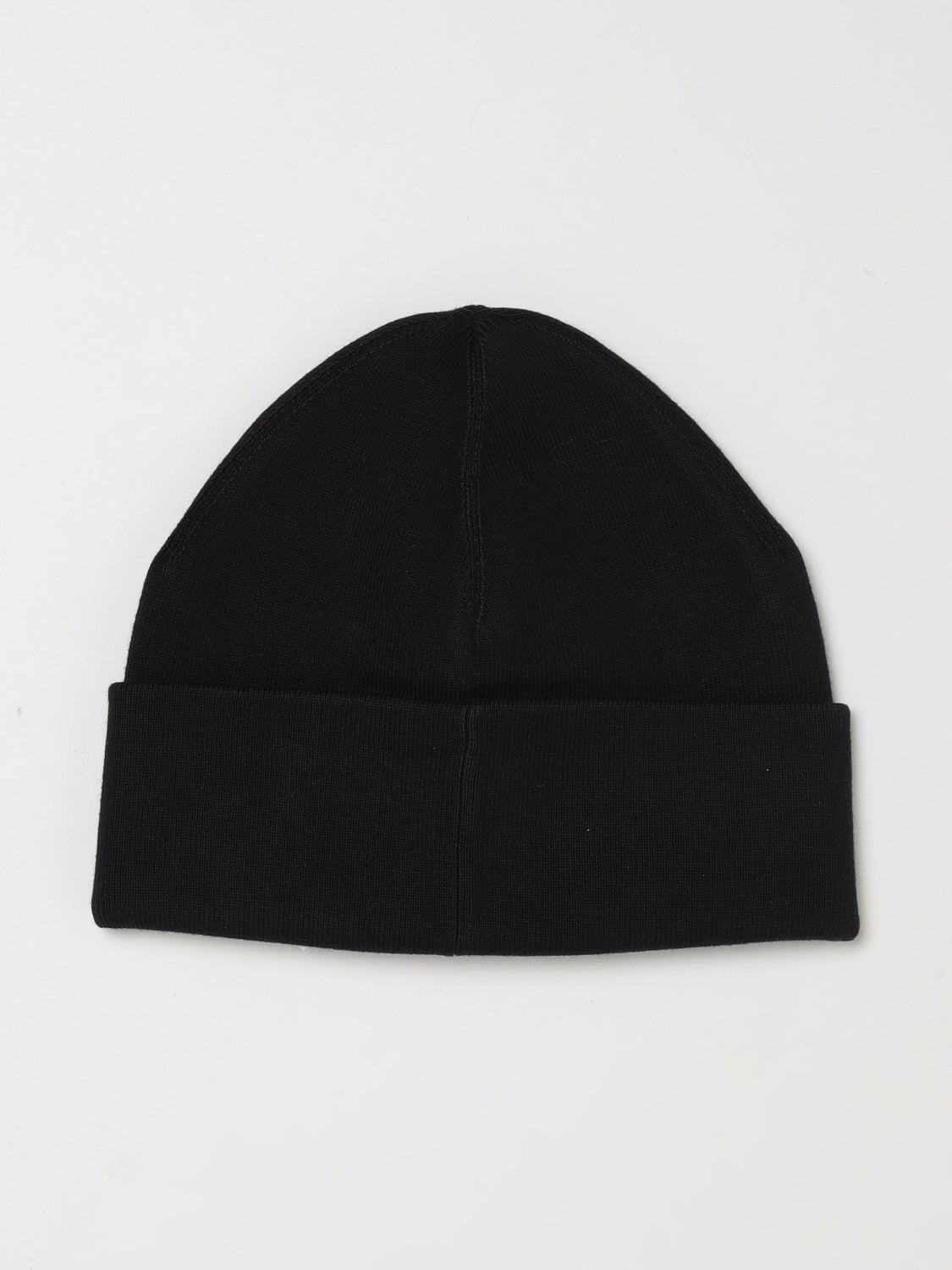 FRED PERRY HAT: Fred Perry Cotton Beanie Hat with Embroidered Logo and Cuff, Black - Img 2
