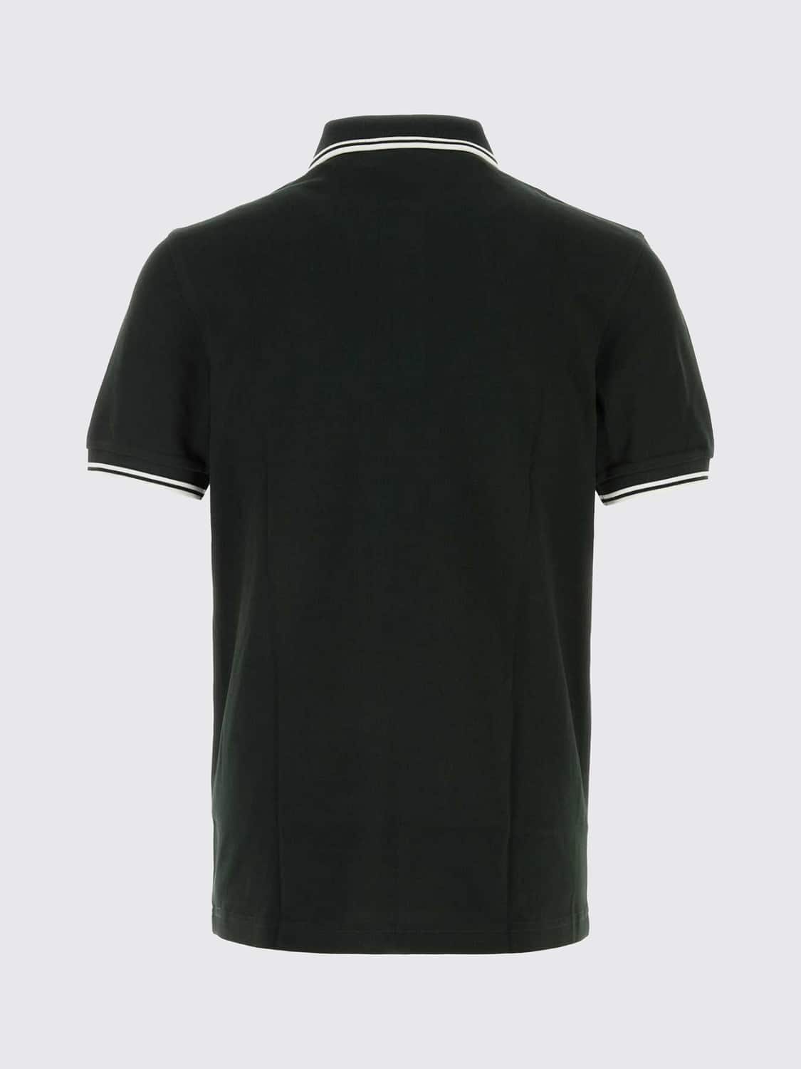 FRED PERRY POLO: Polo de manga corta Fred Perry de algodón con logo bordado y ribetes en contraste, Verde - Img 3