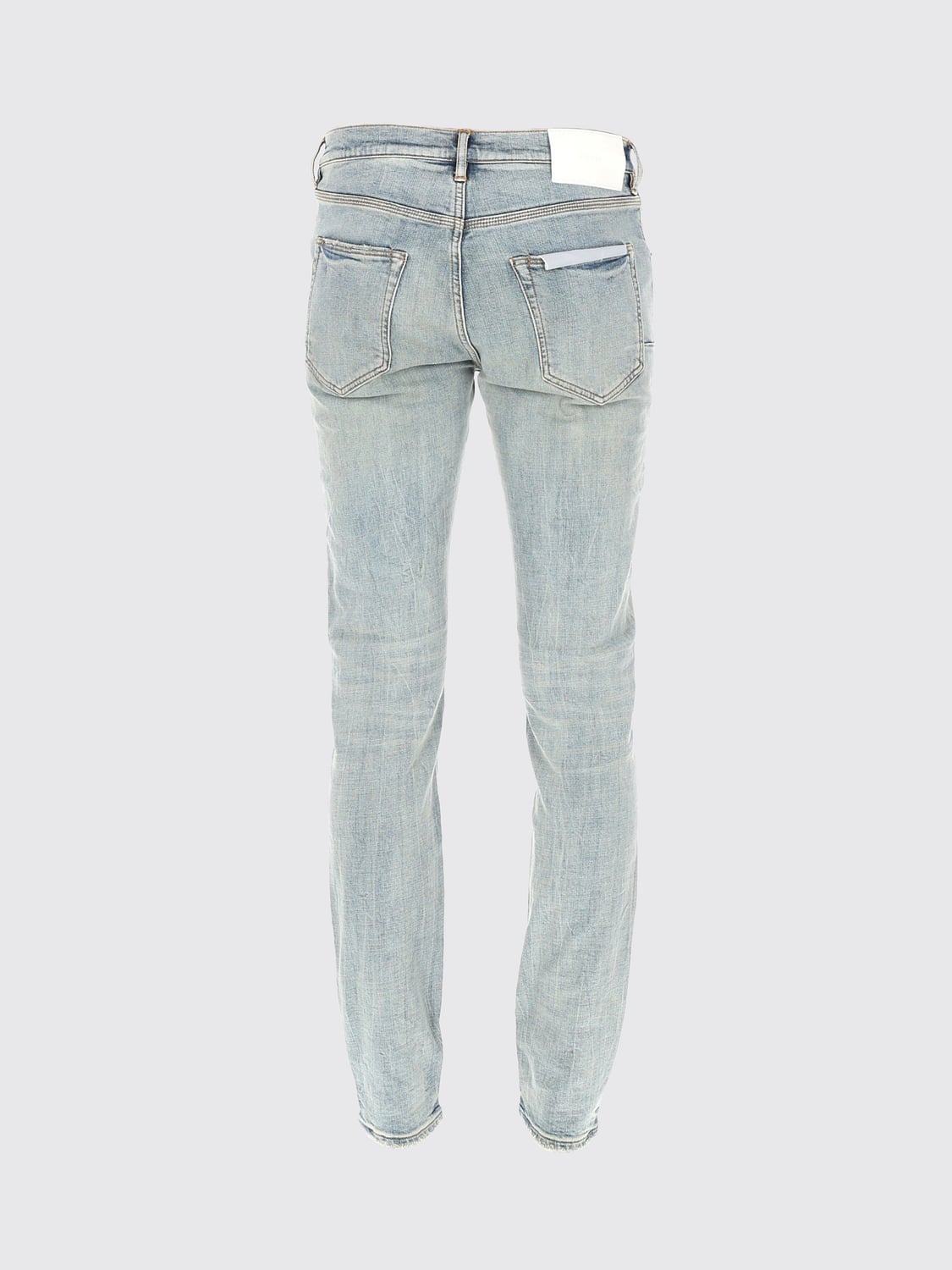 PURPLE JEANS: Slim-Fit Purple Skinny Jeans in Cotton Denim, Denim - Img 3