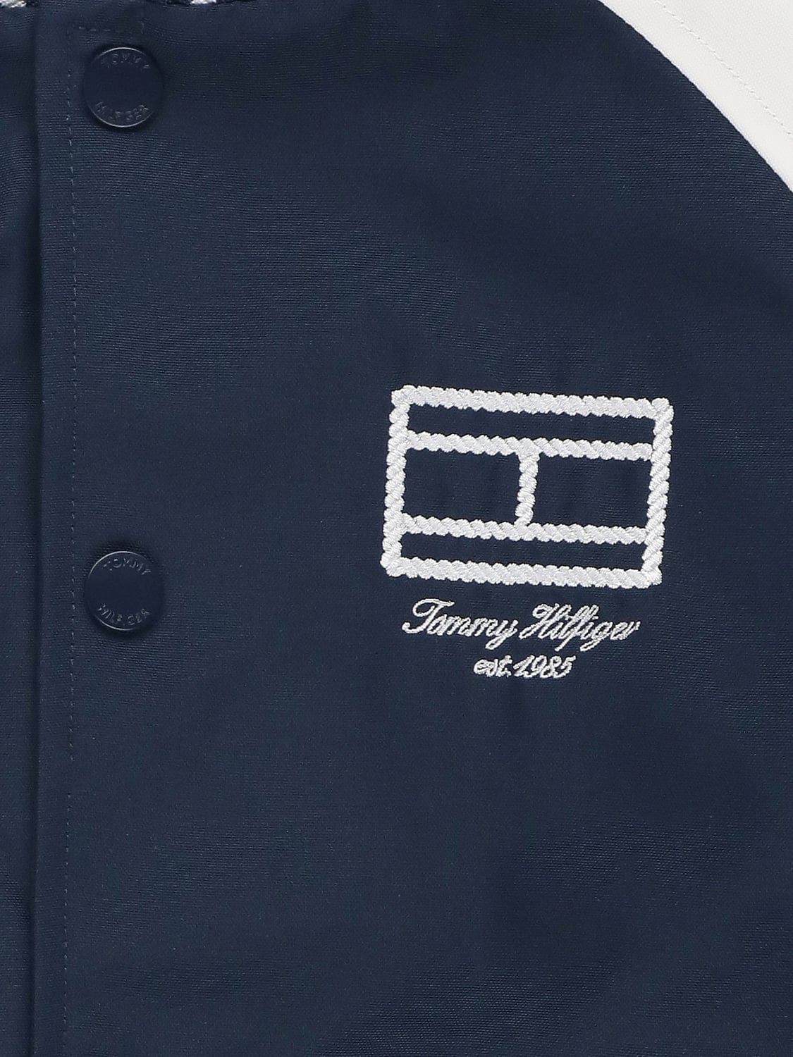 TOMMY HILFIGER JACKET: Boy's College Style Bomber Jacket Tommy Hilfiger in Polyester with Logo, Blue - Img 3