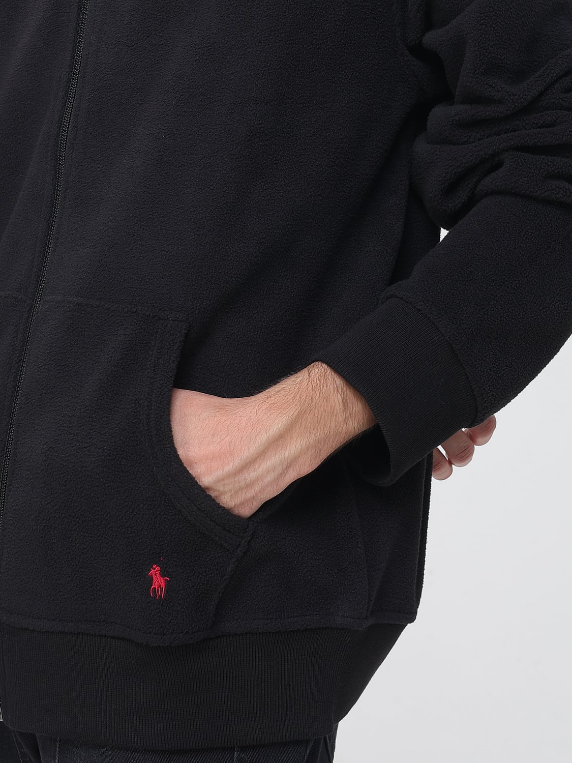 POLO RALPH LAUREN SWEATSHIRT: Sweatjacke Polo Ralph Lauren aus Baumwollmischung mit Stehkragen, Schwarz - Img 4