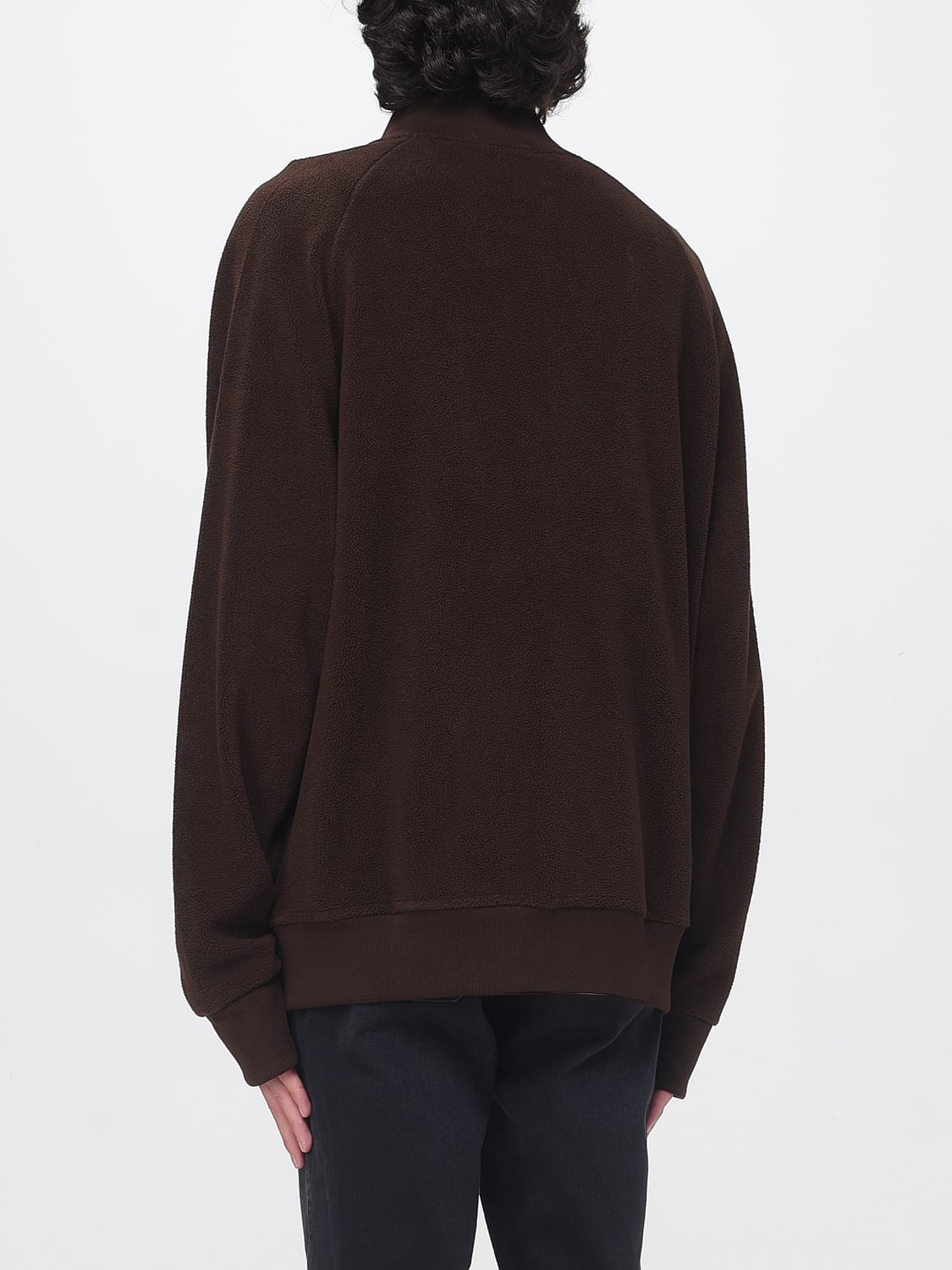 POLO RALPH LAUREN スウェットシャツ: POLO RALPH LAUREN ハイネック ジップアップ コットンブレンド スウェットシャツ, ブラウン - Img 2