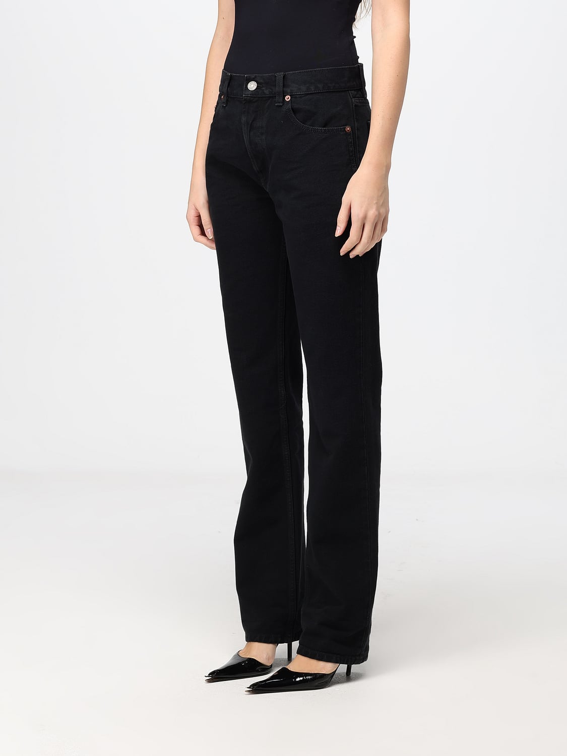 SAINT LAURENT VAQUEROS: Vaqueros mujer Saint Laurent, Negro - Img 4