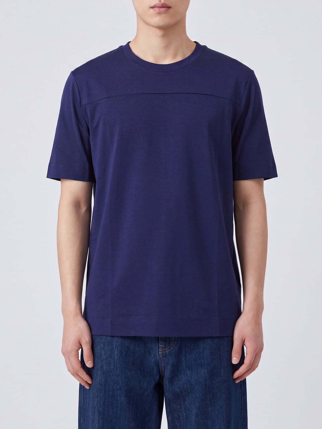 THOM KROM T-SHIRT: T-shirt herren Thom Krom, Blau - Img 1
