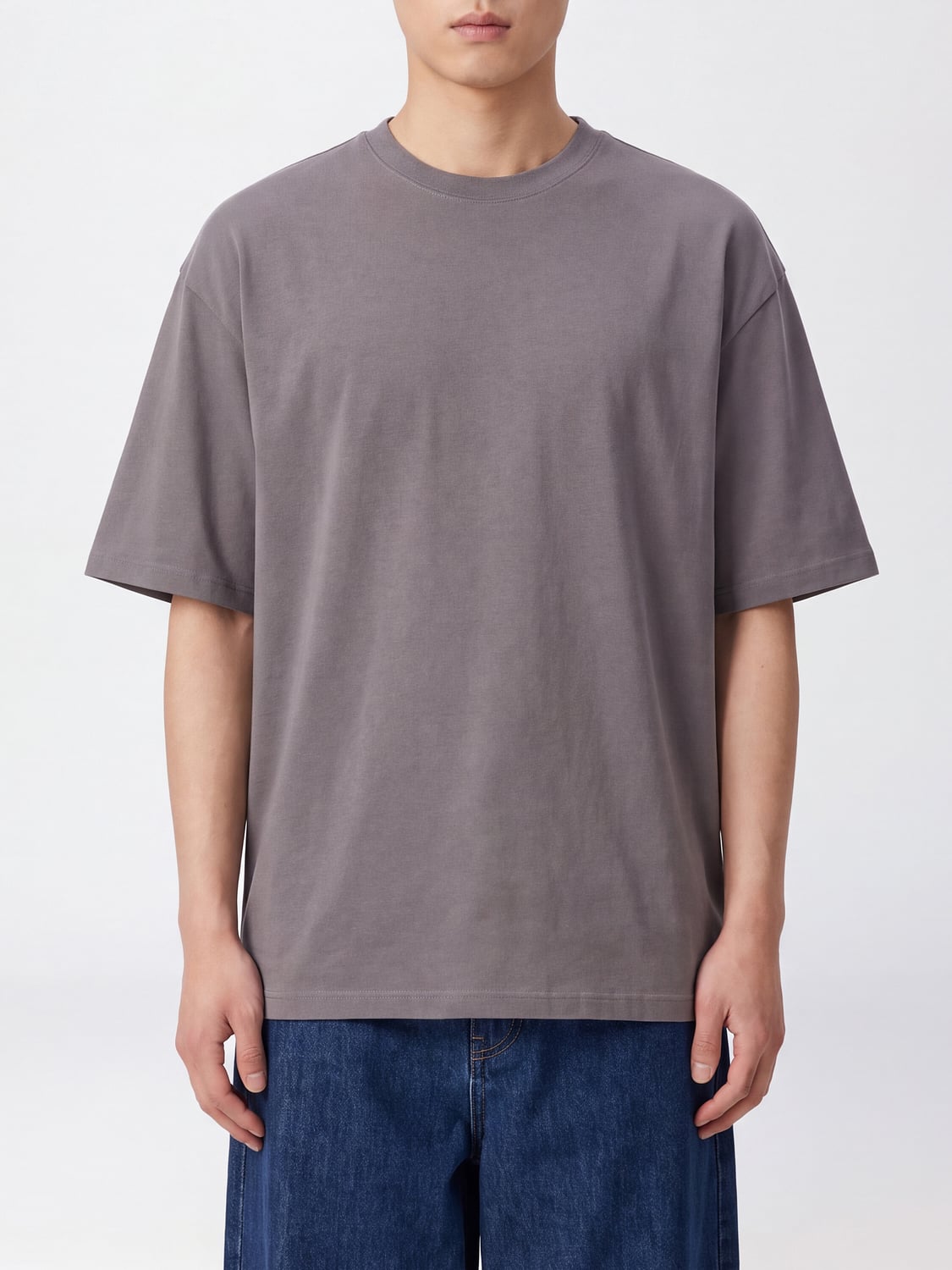 THOM KROM T-SHIRT: T-shirt herren Thom Krom, Grau 1 - Img 1