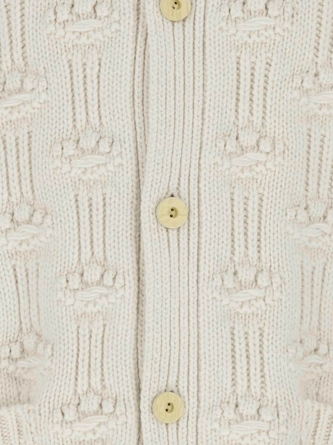 MARNI PULL: Cardigan Marni en mélange de laine et cachemire à motif jacquard abstrait, Lilas - Img 4