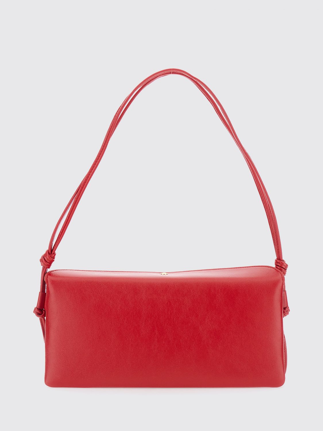 CELINE ショルダーバッグ: CELINE トリオ スムースラムスキン ショルダーバッグ スナップクロージャー&ラミネートロゴ付き, レッド - Img 2