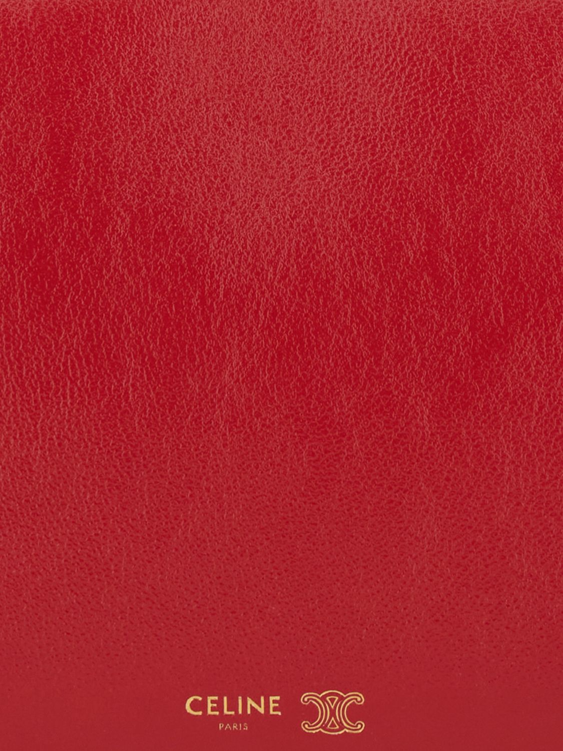 CELINE ショルダーバッグ: CELINE トリオ スムースラムスキン ショルダーバッグ スナップクロージャー&ラミネートロゴ付き, レッド - Img 3