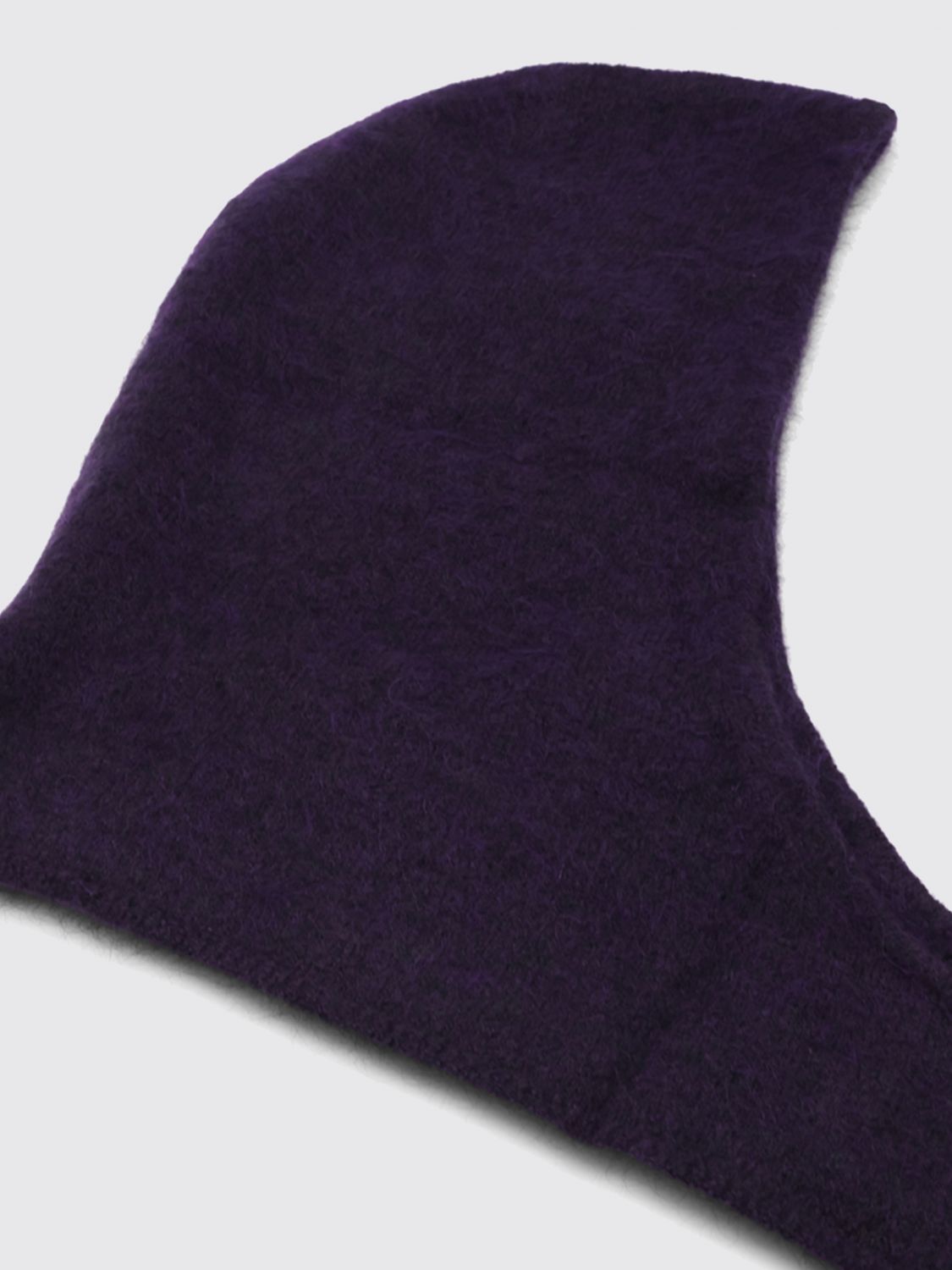 GANNI HAT: Wool and Mohair Blend Beanie Ganni with Butterfly Logo, Violet - Img 2