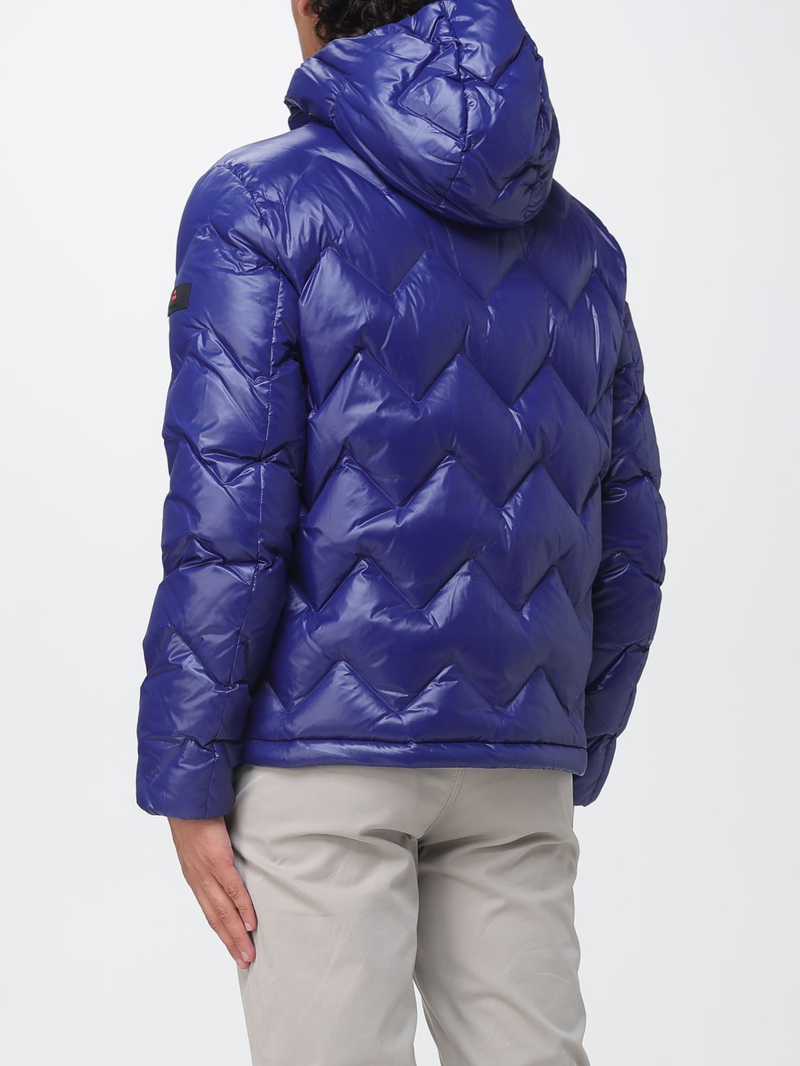 PEUTEREY JACKET: Peuterey Honova Hooded Chevron-Quilted Down Jacket, Blue - Img 2