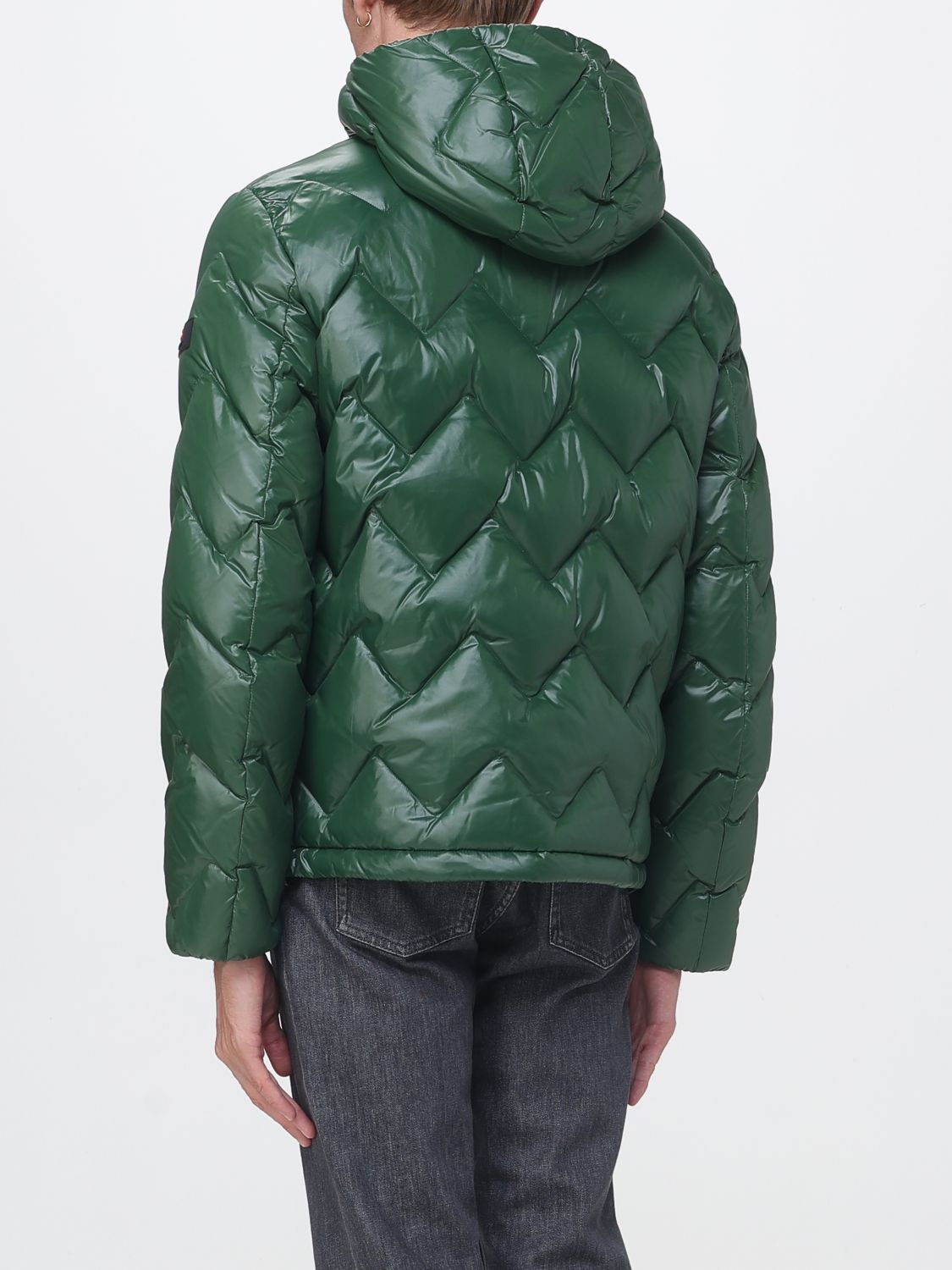 PEUTEREY JACKET: Peuterey Honova Hooded Chevron-Quilted Down Jacket, Green - Img 2