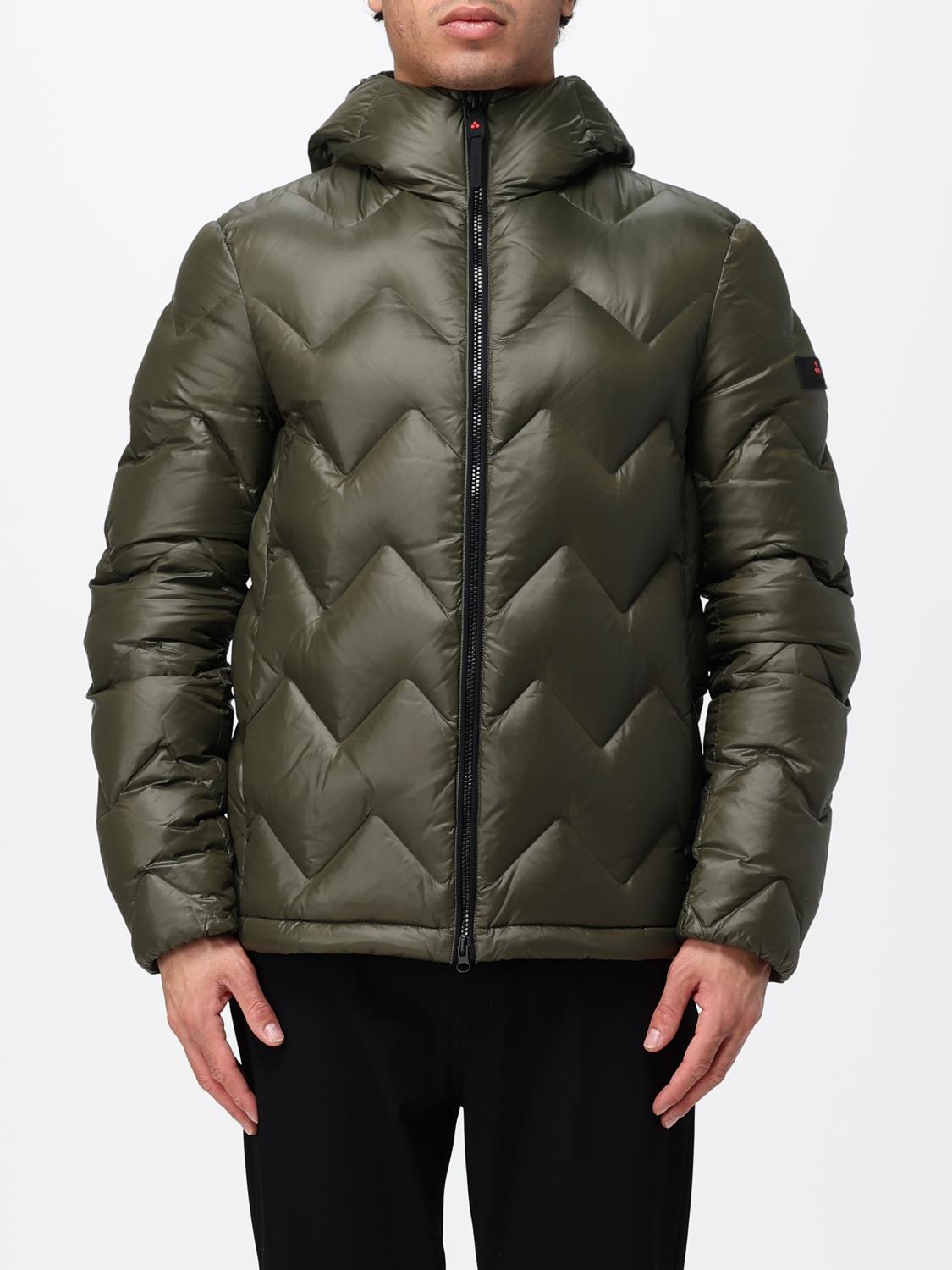 PEUTEREY JACKET: Peuterey Honova Hooded Chevron-Quilted Down Jacket, Olive - Img 1