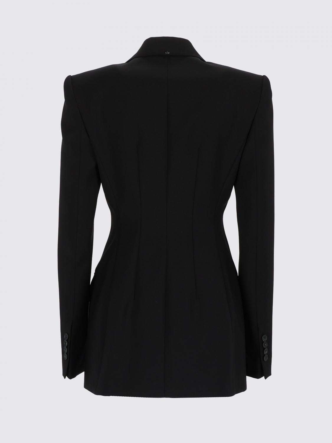 SPORTMAX CHAQUETA: Blazer de doble botonadura Sportmax de pura lana virgen con solapas de pico, Negro - Img 3