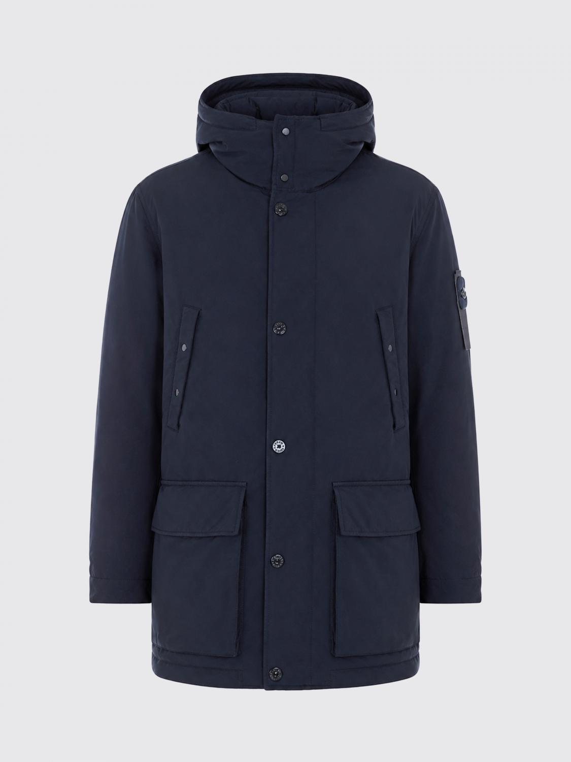 STONE ISLAND COAT: Stone Island Ghost Waterproof Technical Fabric Parka with Hood, Blue - Img 2