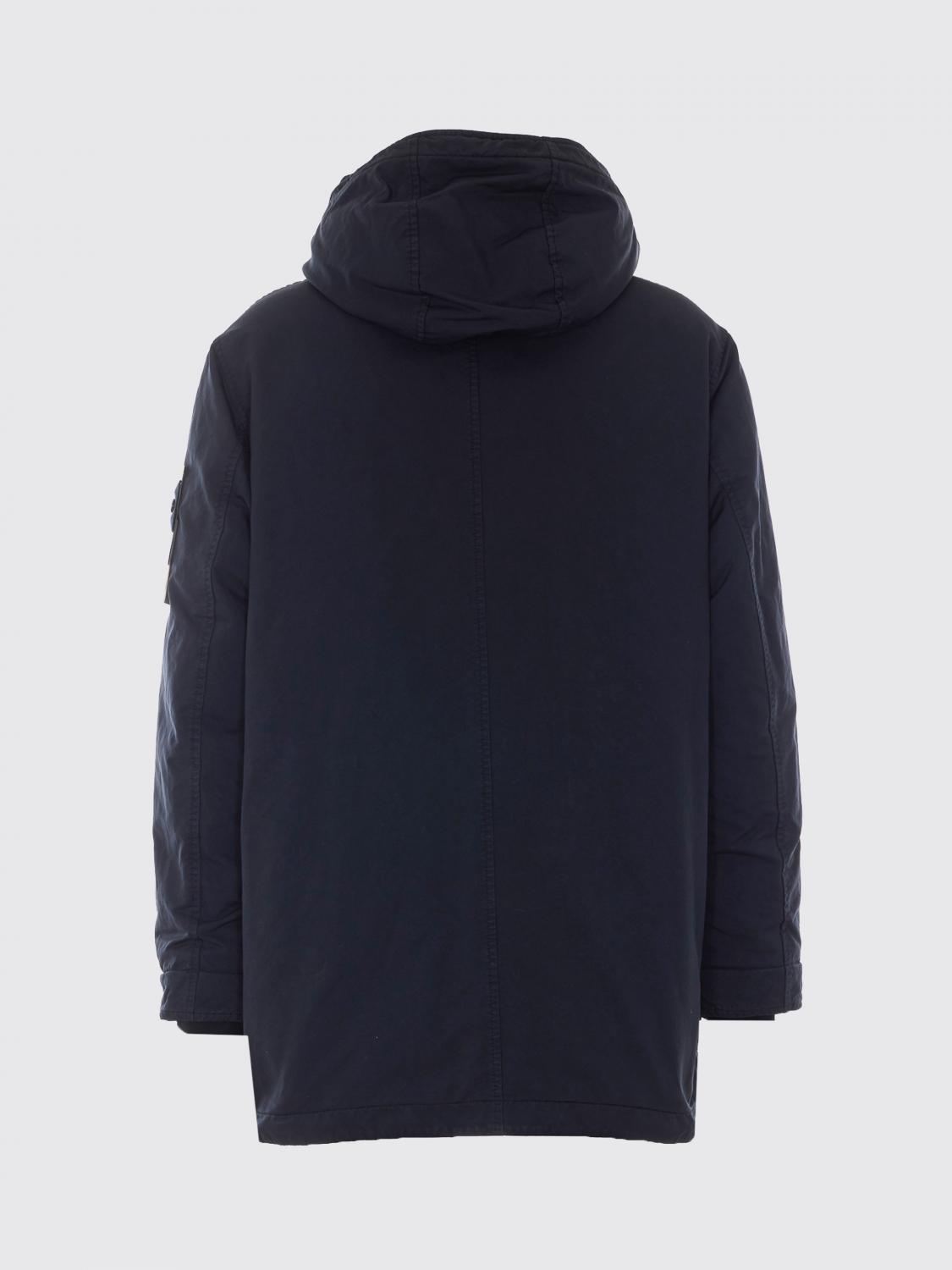 STONE ISLAND COAT: Stone Island Ghost Waterproof Technical Fabric Parka with Hood, Blue - Img 3